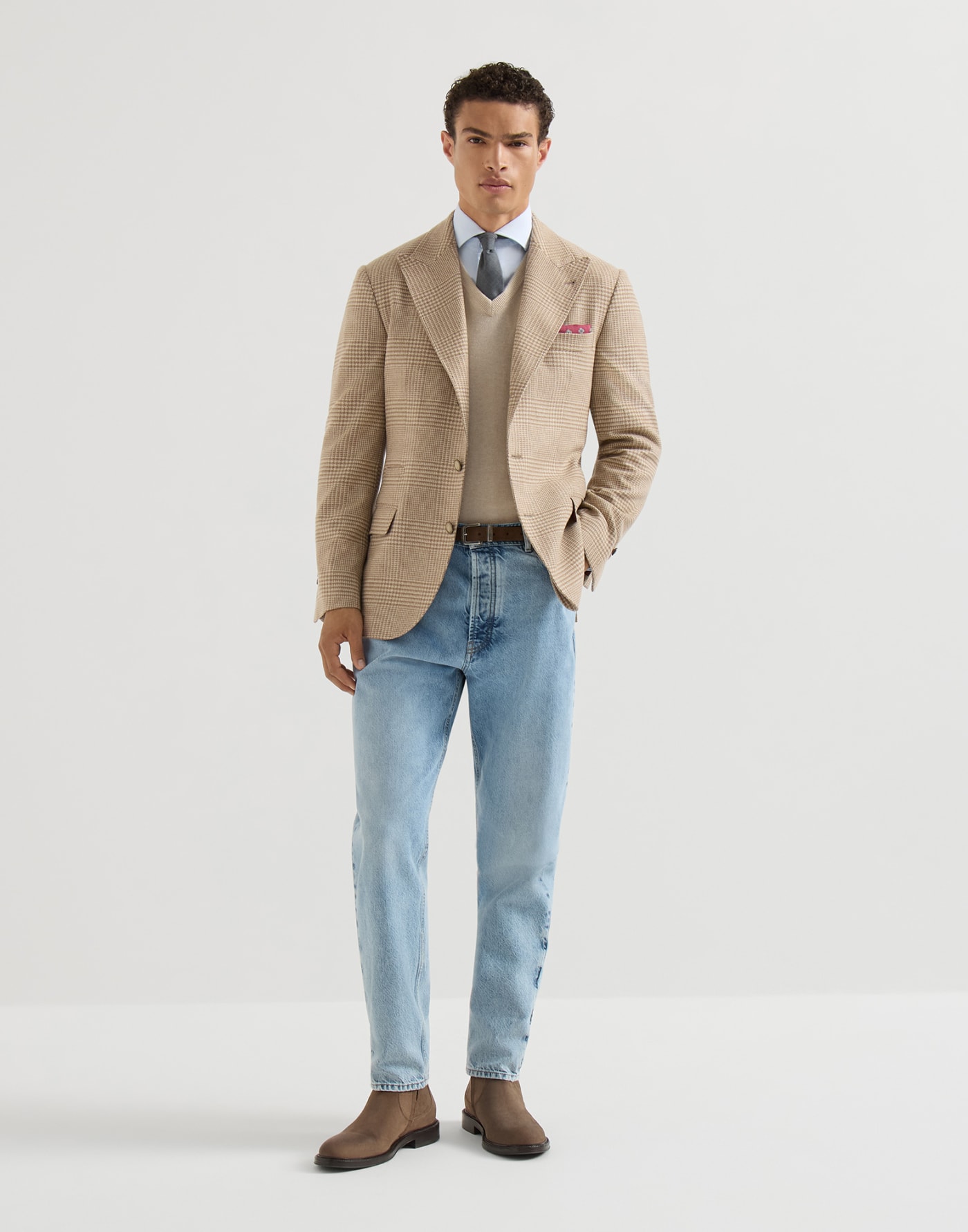 Pullover aus Kaschmir Sand Herren - Brunello Cucinelli