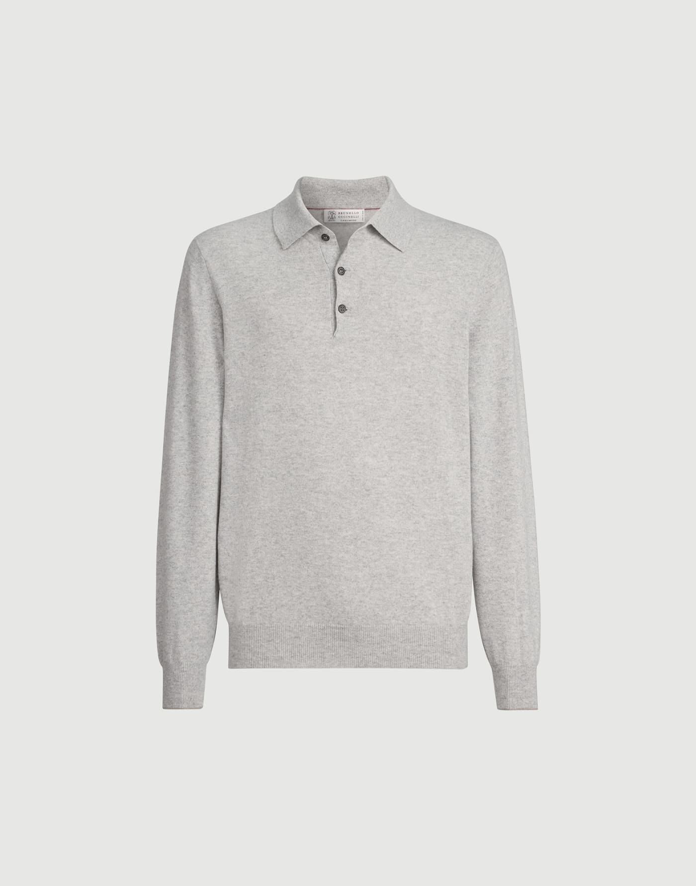 Cashmere knit polo shirt Pebble Man - Brunello Cucinelli