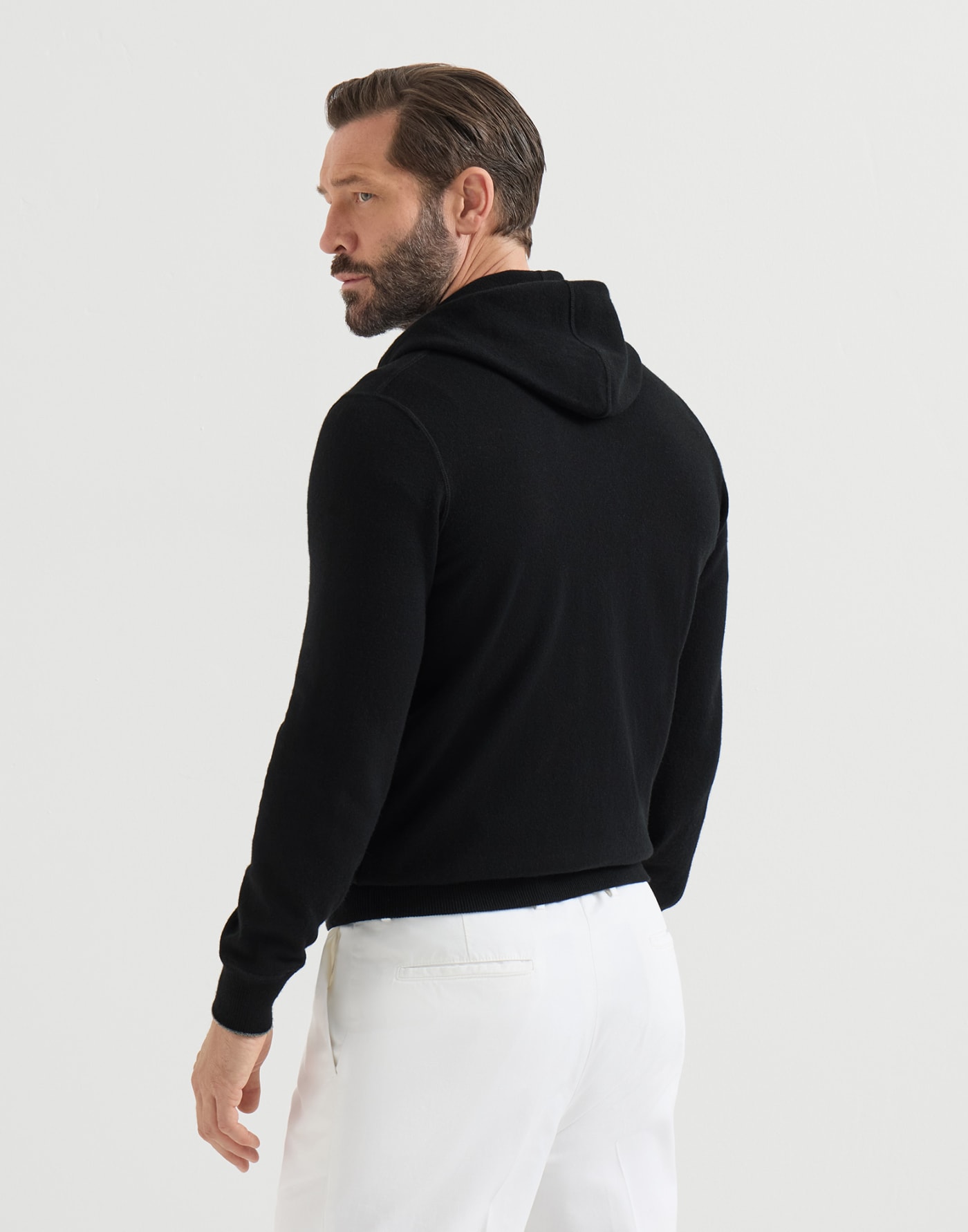 Cashmere sweatshirt-style cardigan Black Man - Brunello Cucinelli