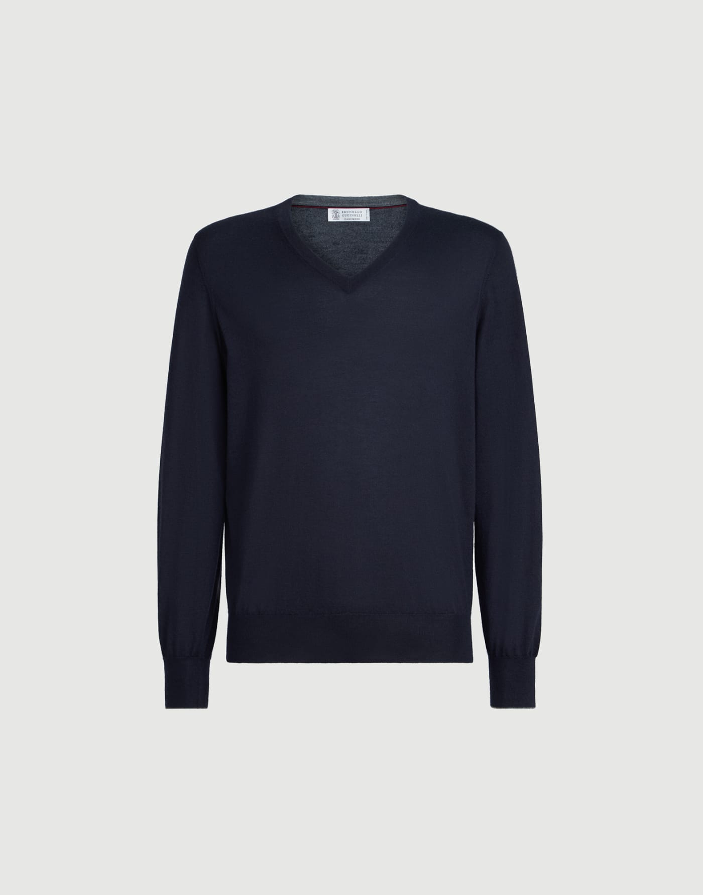 Cashmere and silk lightweight sweater Navy Blue Man - Brunello Cucinelli