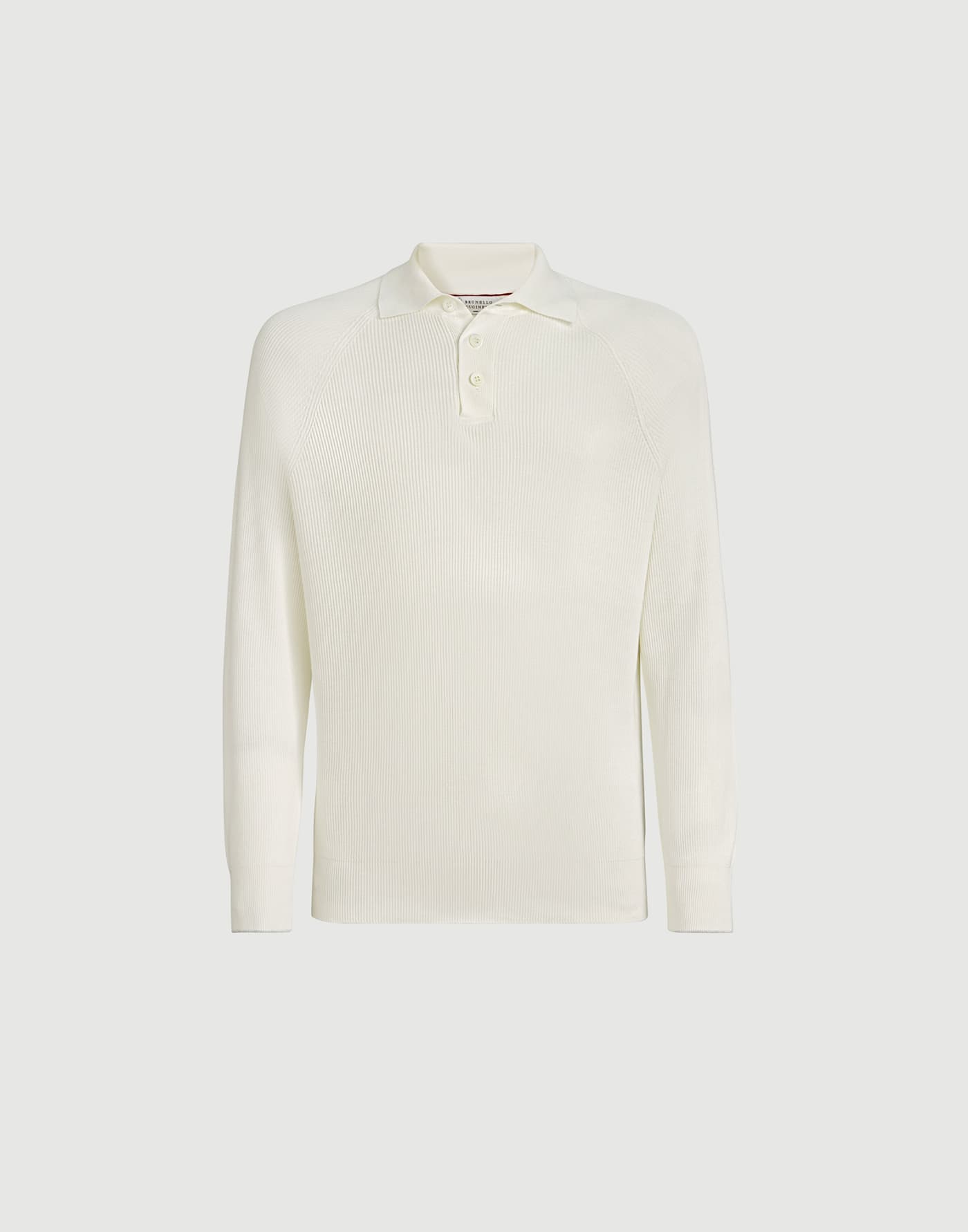English Rib knit polo Panama Man - Brunello Cucinelli