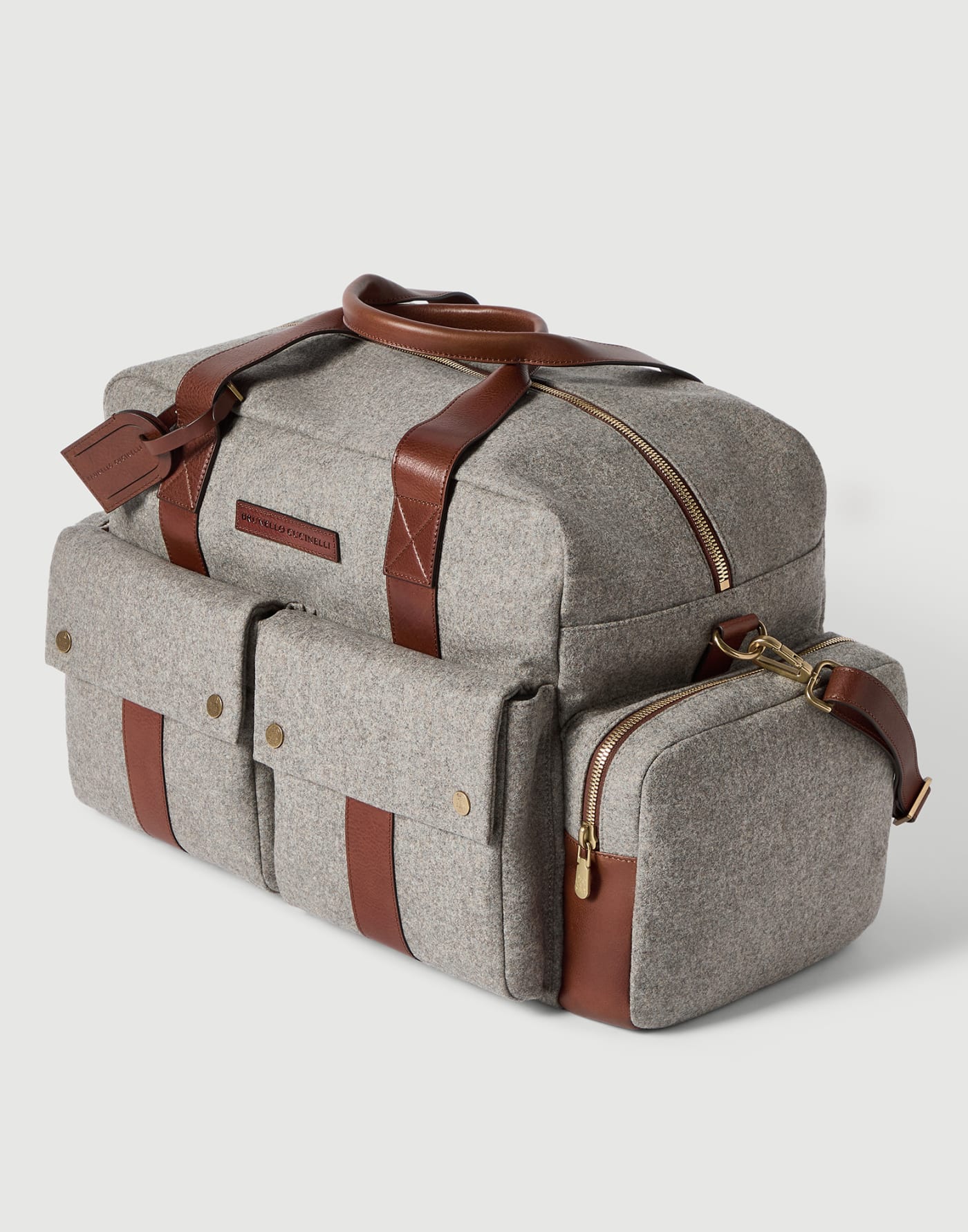 フランネル レジャーバッグ グレー メンズ - Brunello Cucinelli