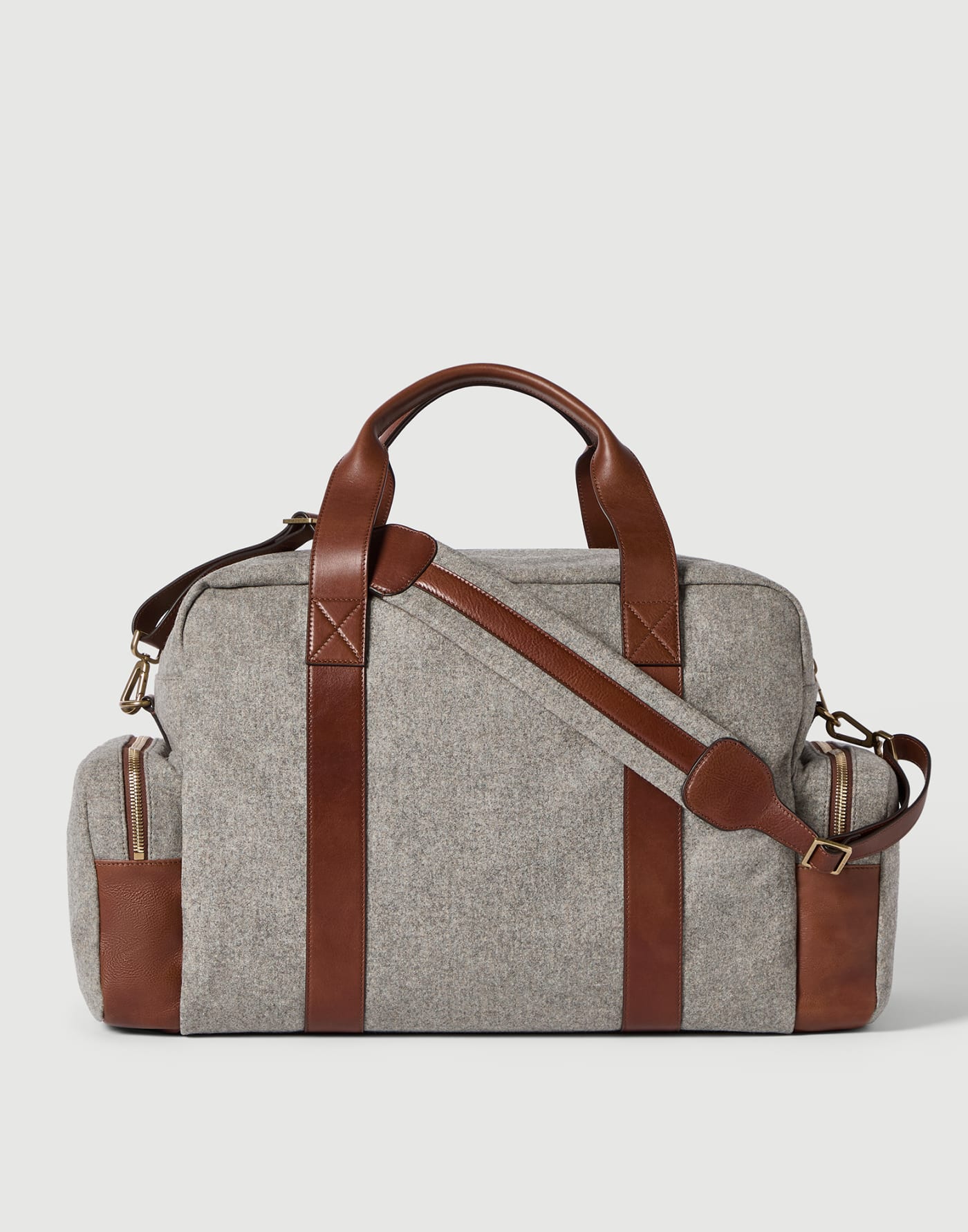 フランネル レジャーバッグ グレー メンズ - Brunello Cucinelli