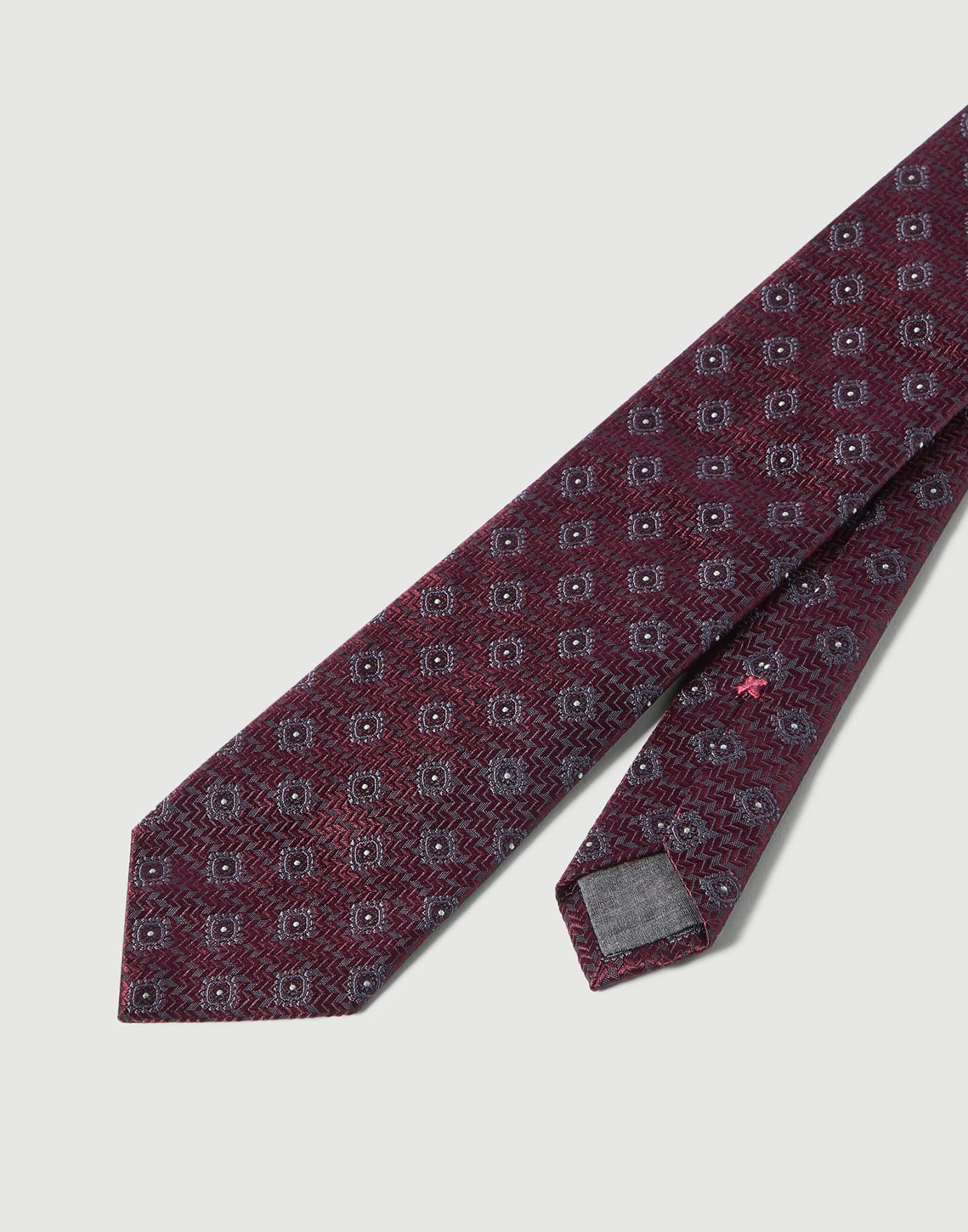 Necktie with pattern Burgundy Man - Brunello Cucinelli