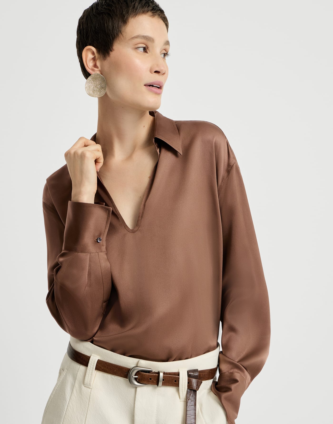 Silk blouse Cigar Woman - Brunello Cucinelli
