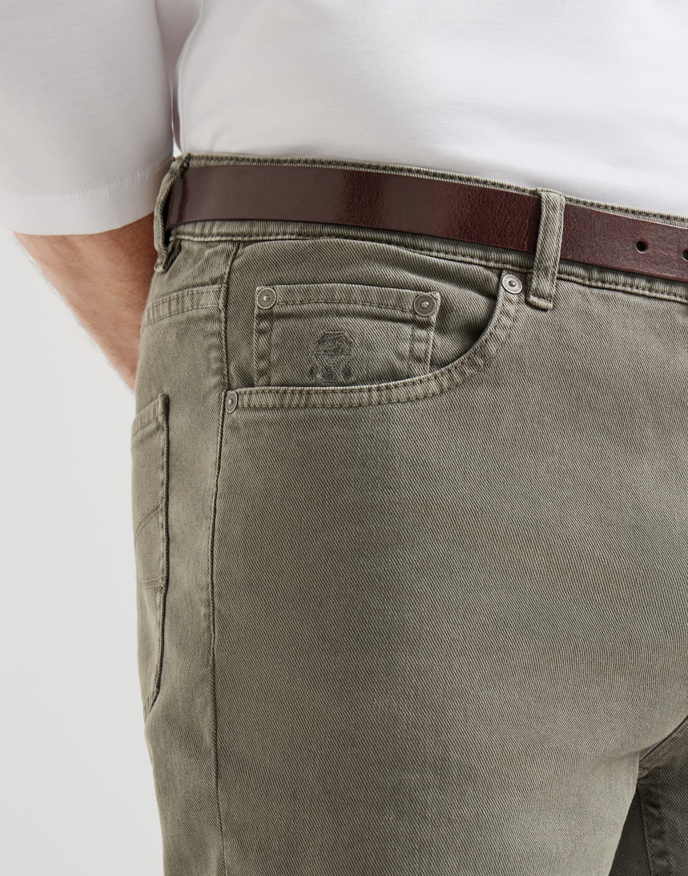 Traditional fit five-pocket trousers Military Man - Brunello Cucinelli