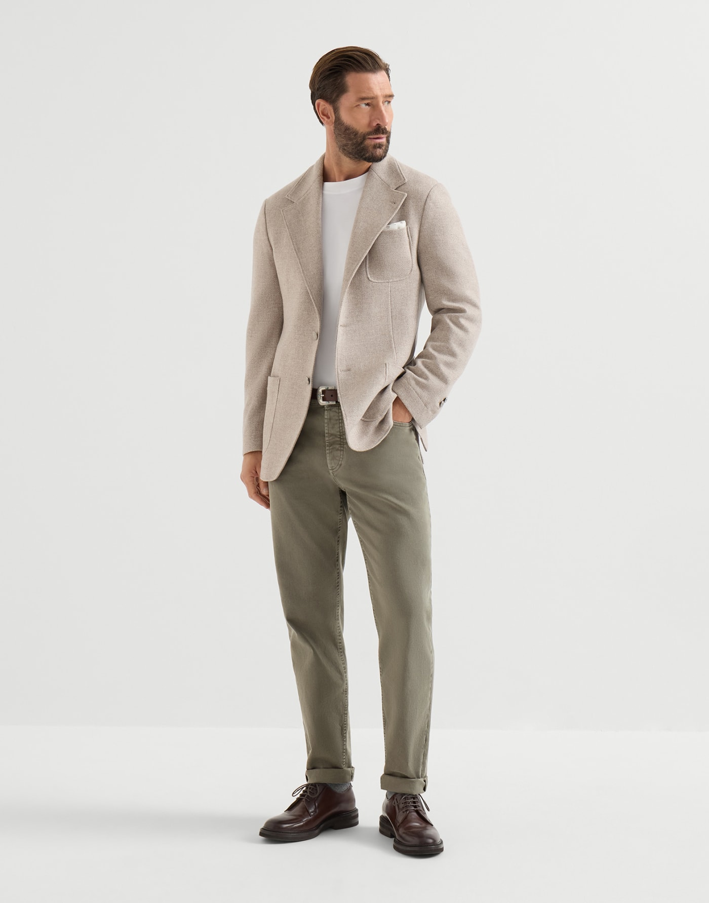 Traditional fit five-pocket trousers Military Man - Brunello Cucinelli