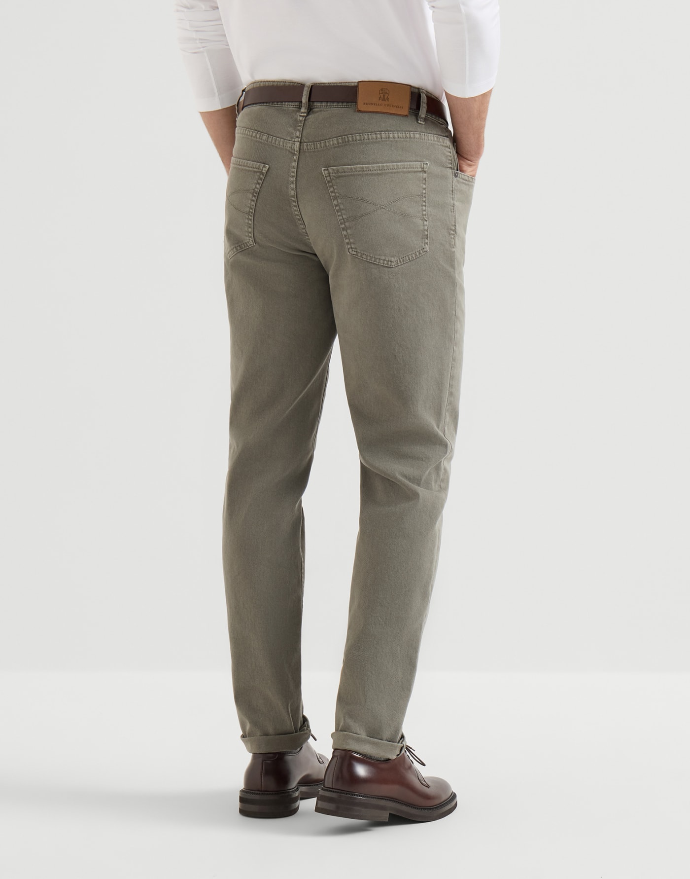 Five-Pocket-Hose in Traditional Fit Armeegrün Herren - Brunello Cucinelli