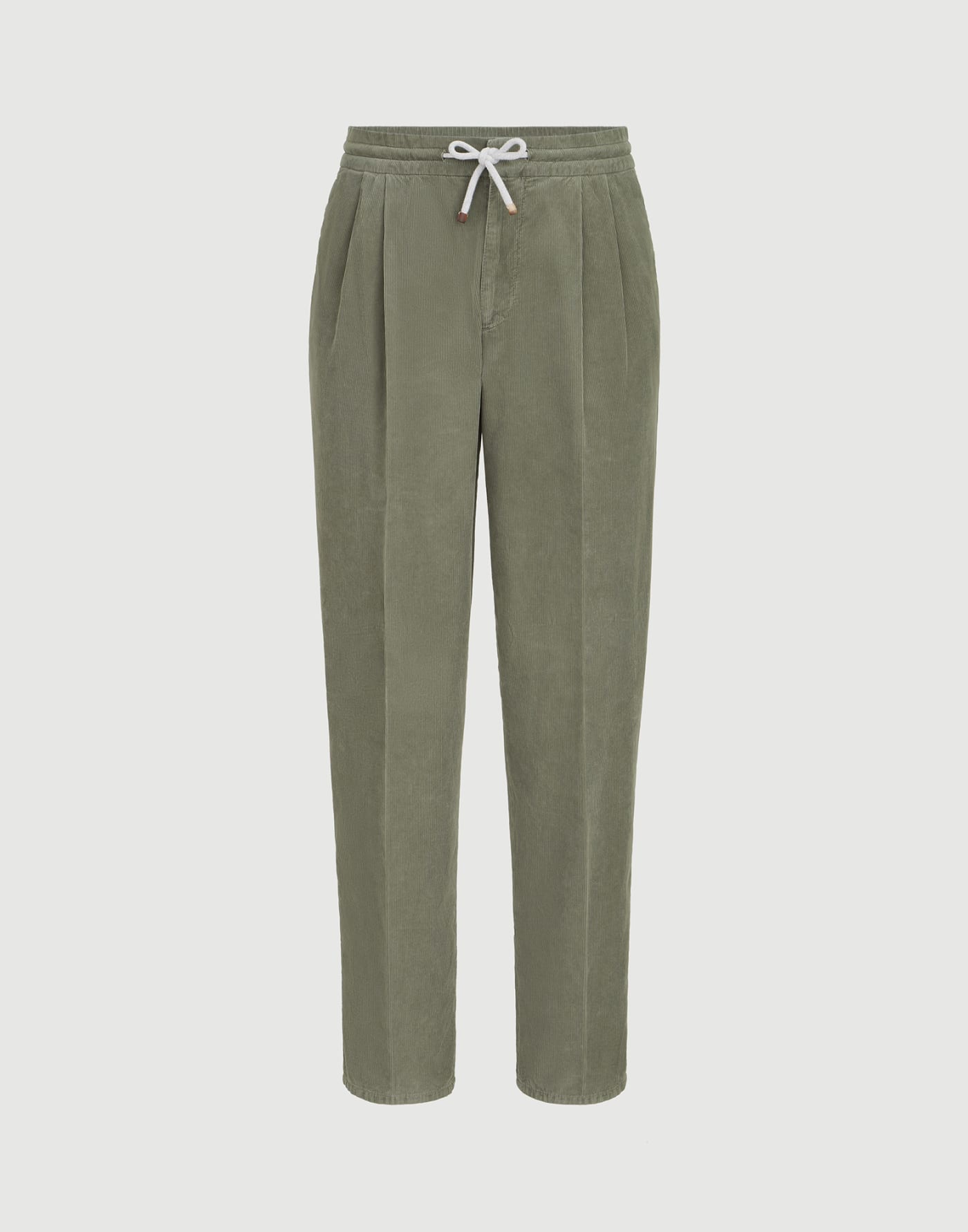 Trousers with drawstring and double pleats Military Man - Brunello Cucinelli