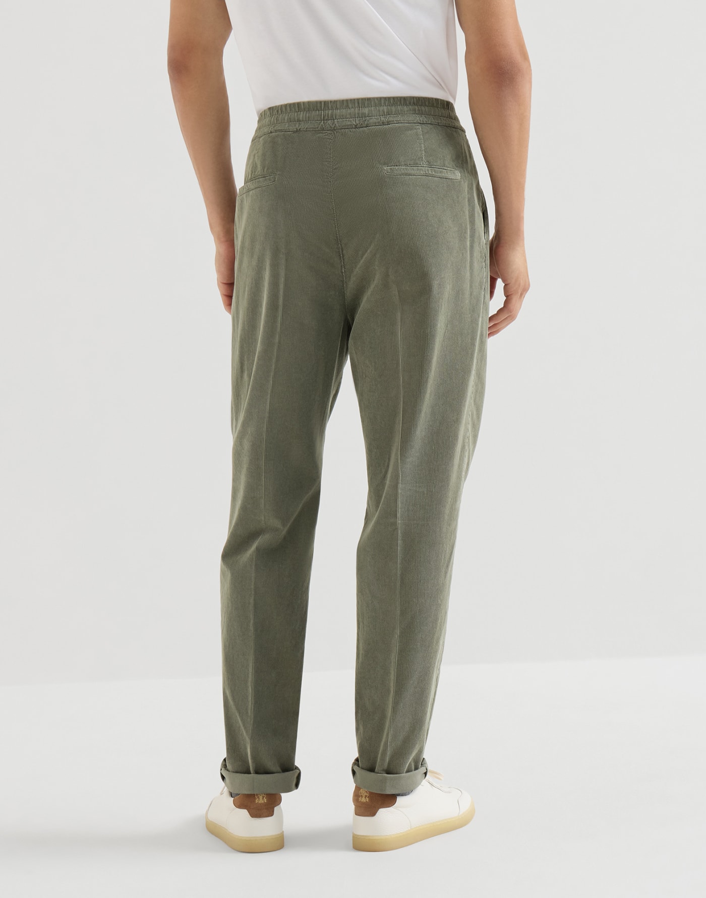 Trousers with drawstring and double pleats Military Man - Brunello Cucinelli