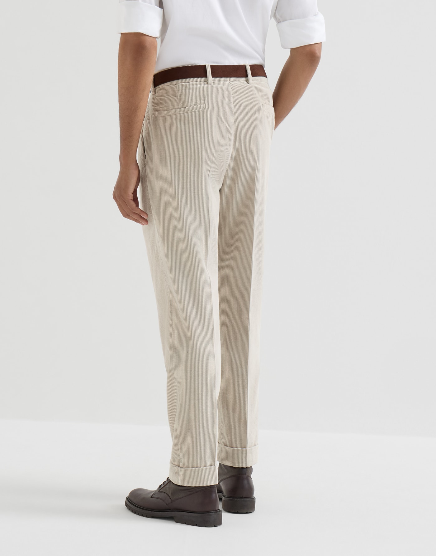 Hose aus Cordsamt Weiß Herren - Brunello Cucinelli