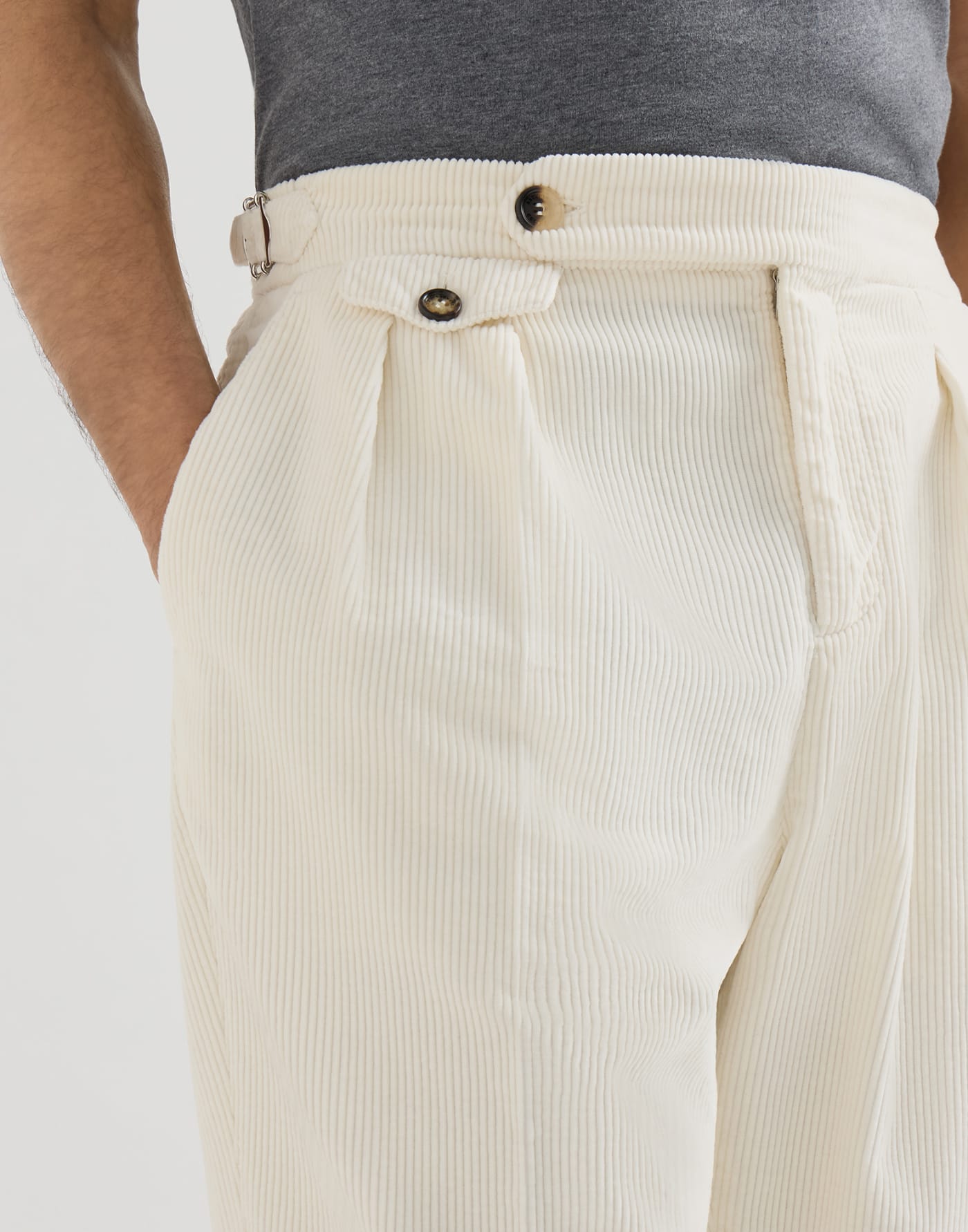 Hose aus Cordsamt Weiß Herren - Brunello Cucinelli