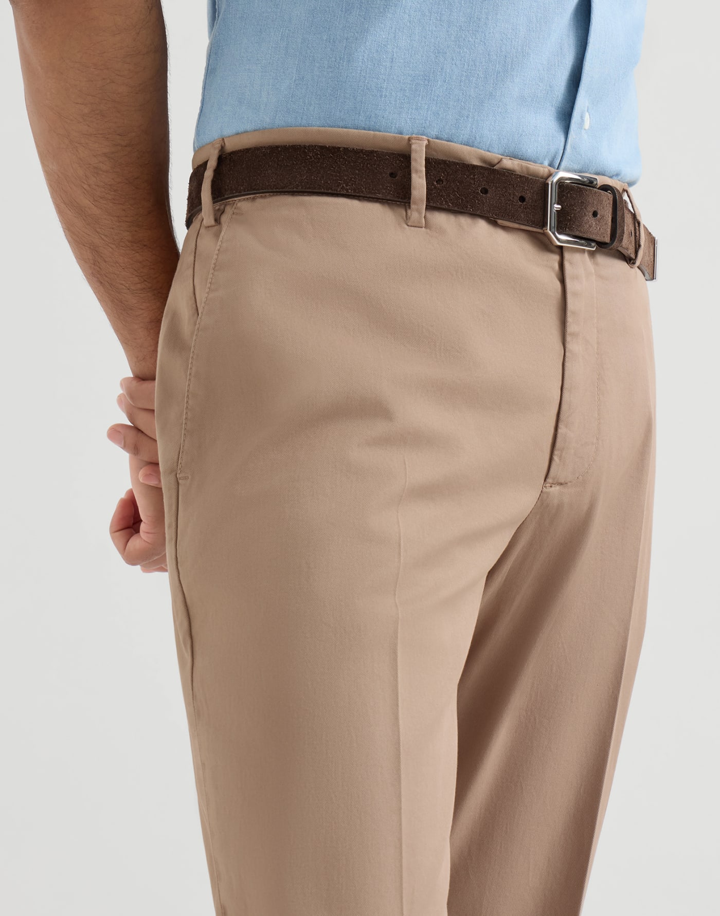 Pantalone in gabardina comfort Camel Uomo - Brunello Cucinelli