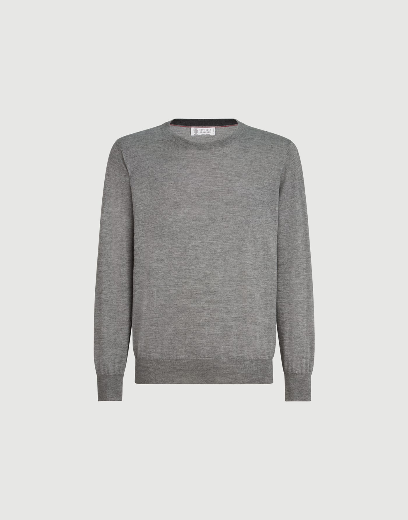 Cashmere and silk lightweight sweater Dark Grey Man - Brunello Cucinelli