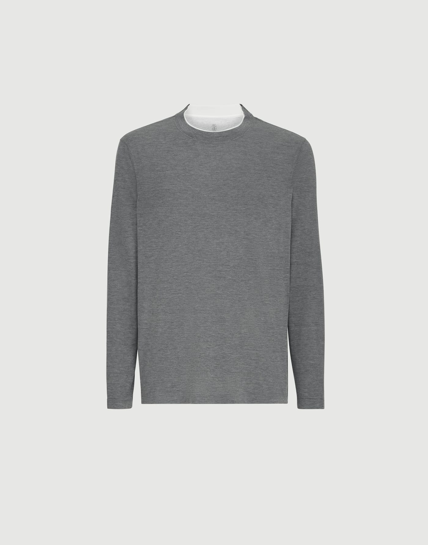 Lightweight jersey T-shirt Grey Man - Brunello Cucinelli
