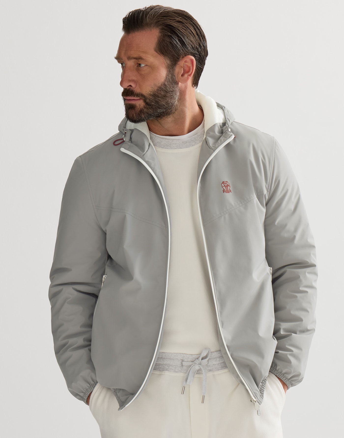 Jacke aus Nylon Grau Herren - Brunello Cucinelli