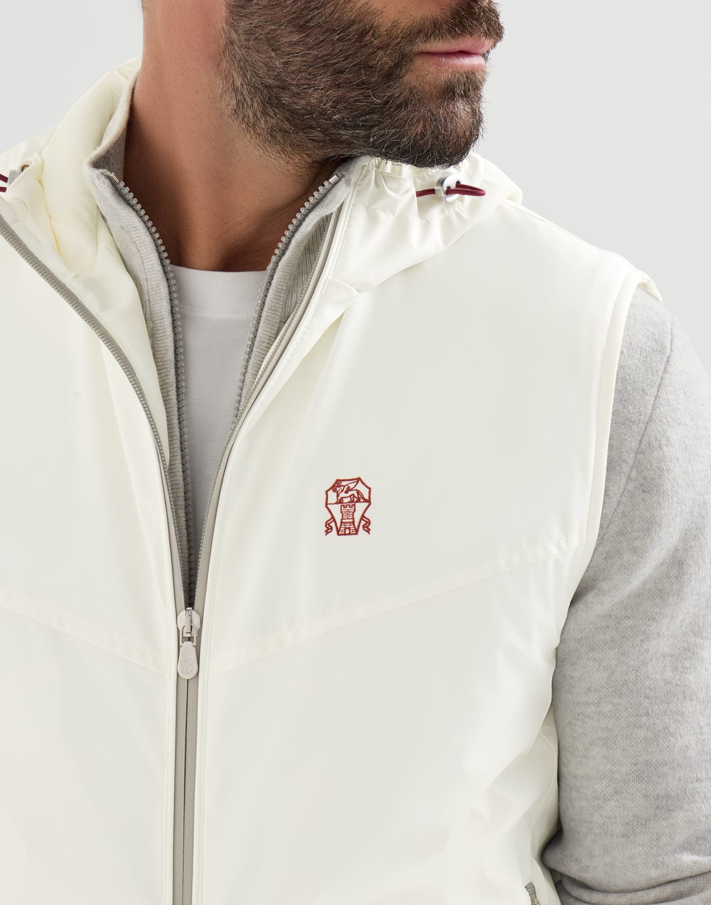 Vest with Thermore® padding Off-White Man - Brunello Cucinelli