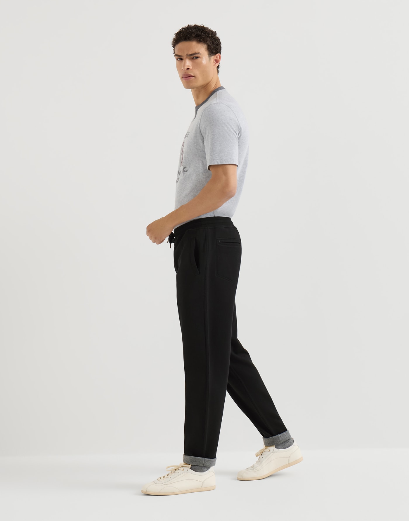 Double cloth trousers Black Man - Brunello Cucinelli