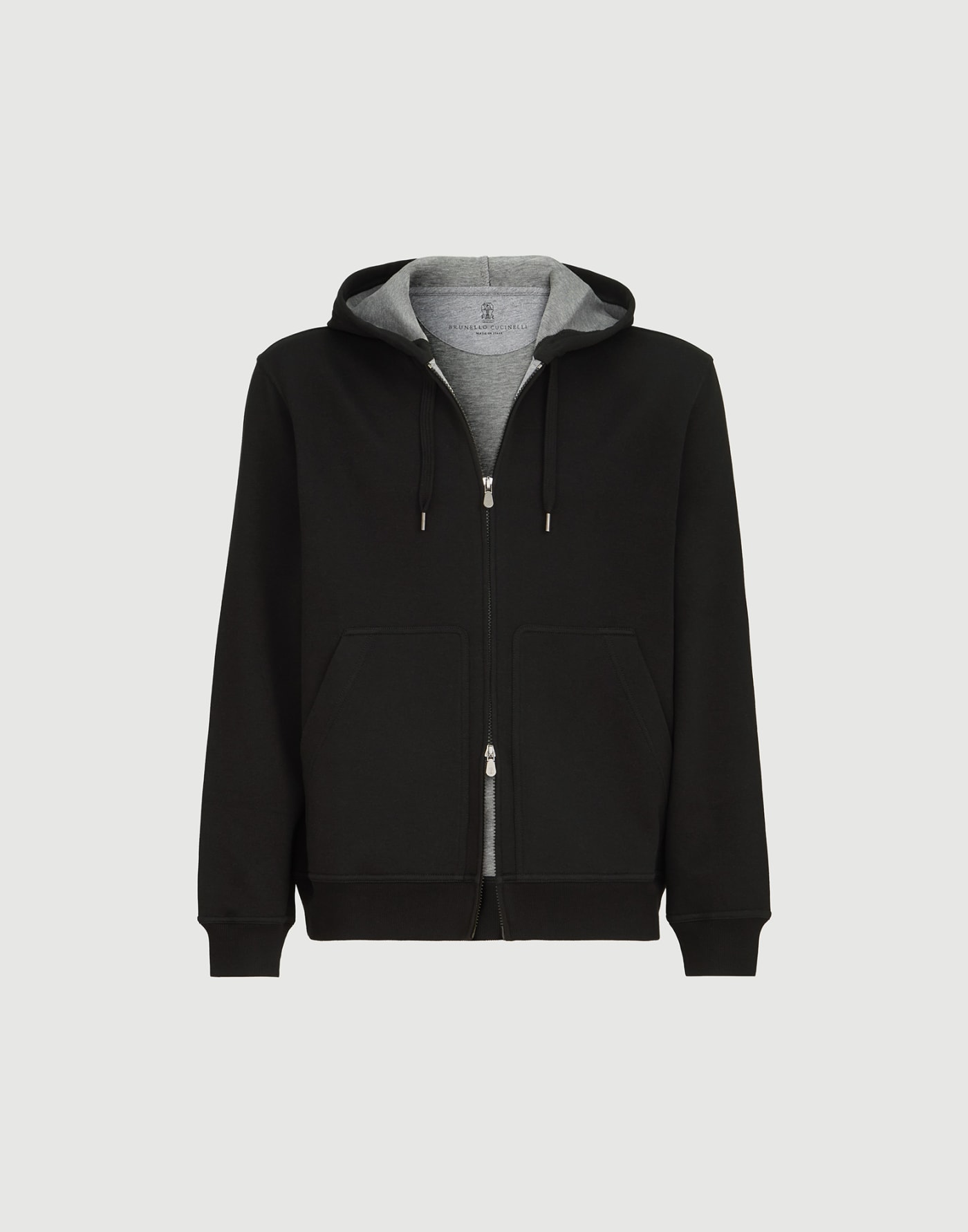Double cloth sweatshirt Black Man - Brunello Cucinelli