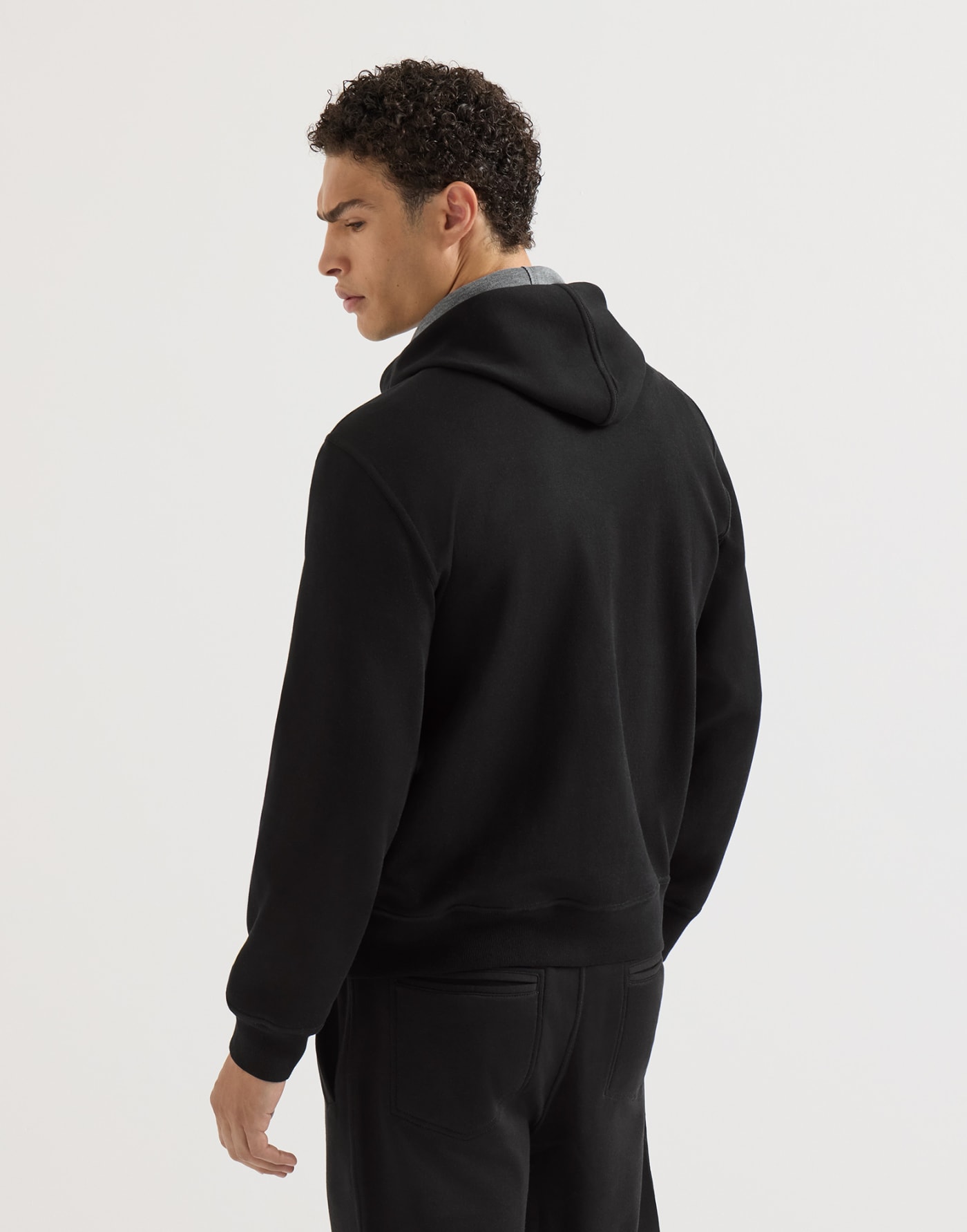 Double cloth sweatshirt Black Man - Brunello Cucinelli