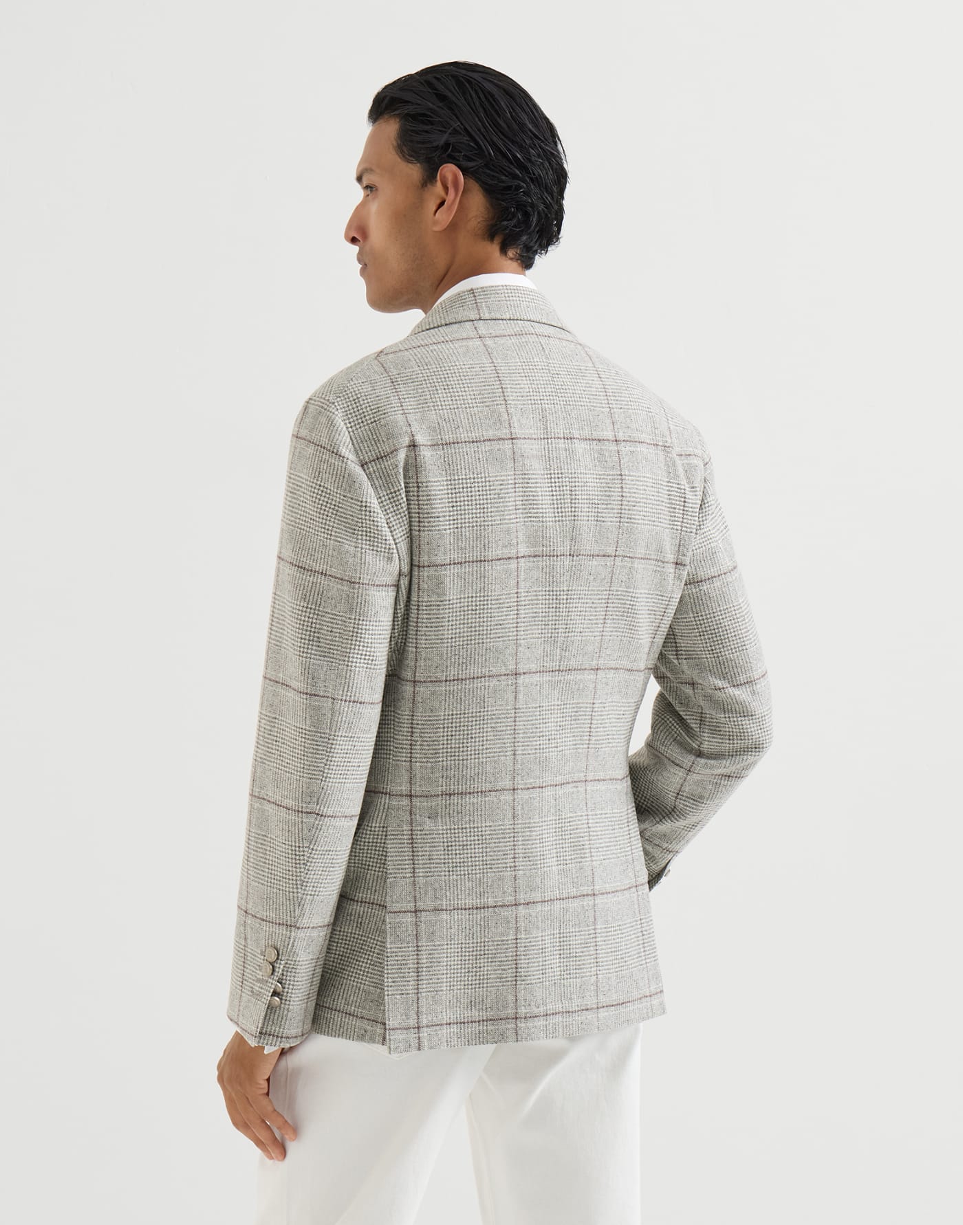 Blazer with metal buttons Grey Man - Brunello Cucinelli