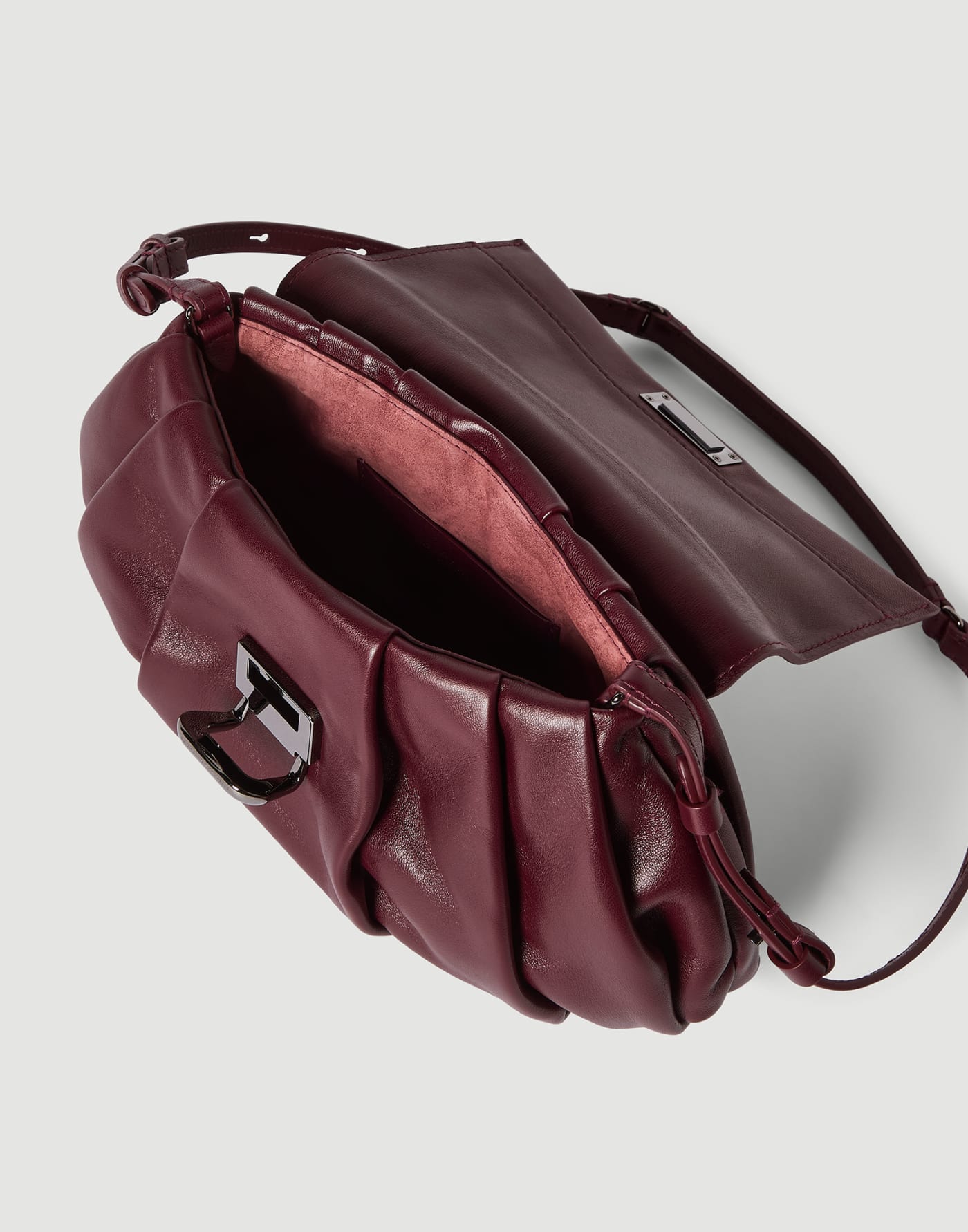 Boule bag in nappa leather Burgundy Woman - Brunello Cucinelli
