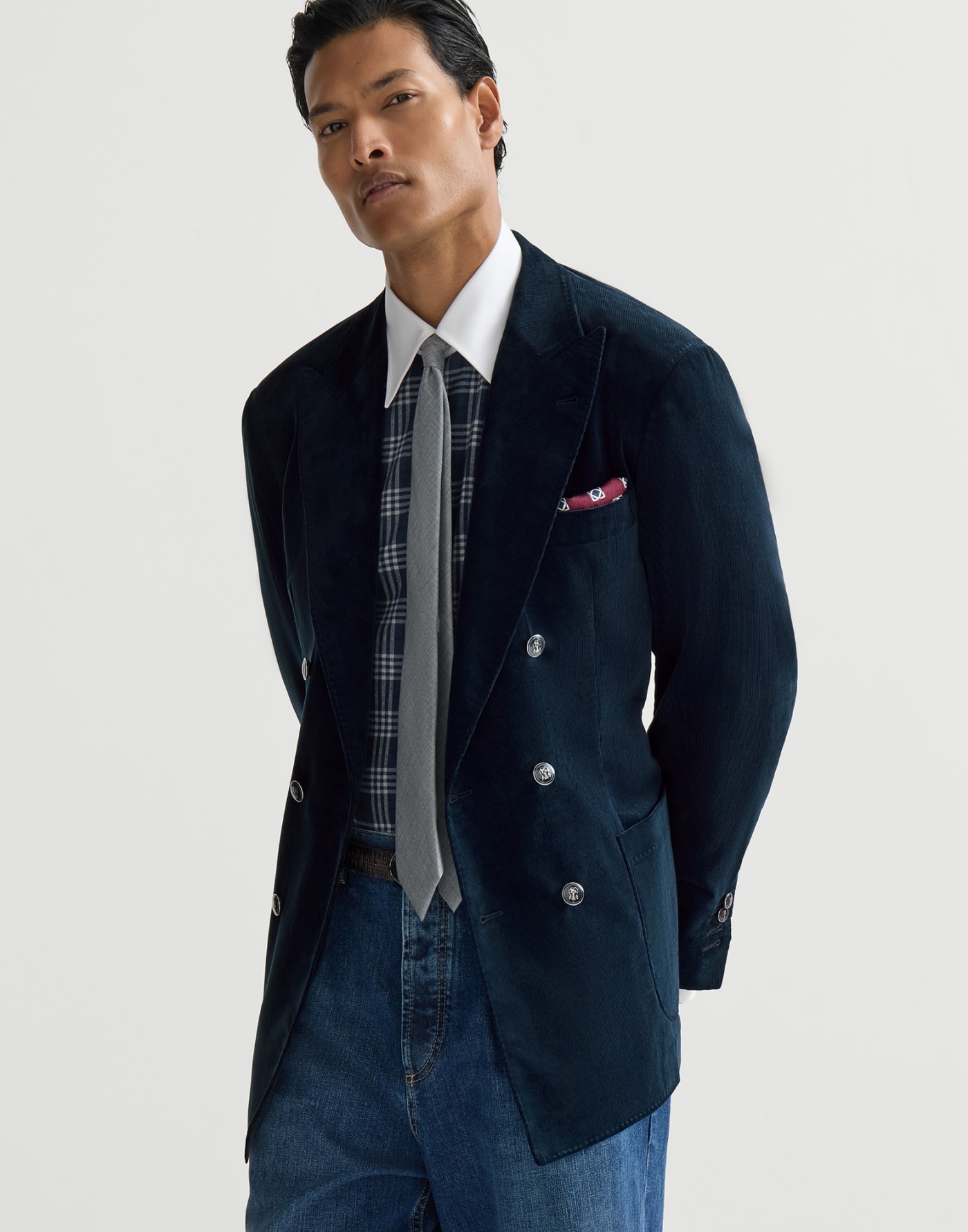 Uconstructed blazer Blue Man - Brunello Cucinelli