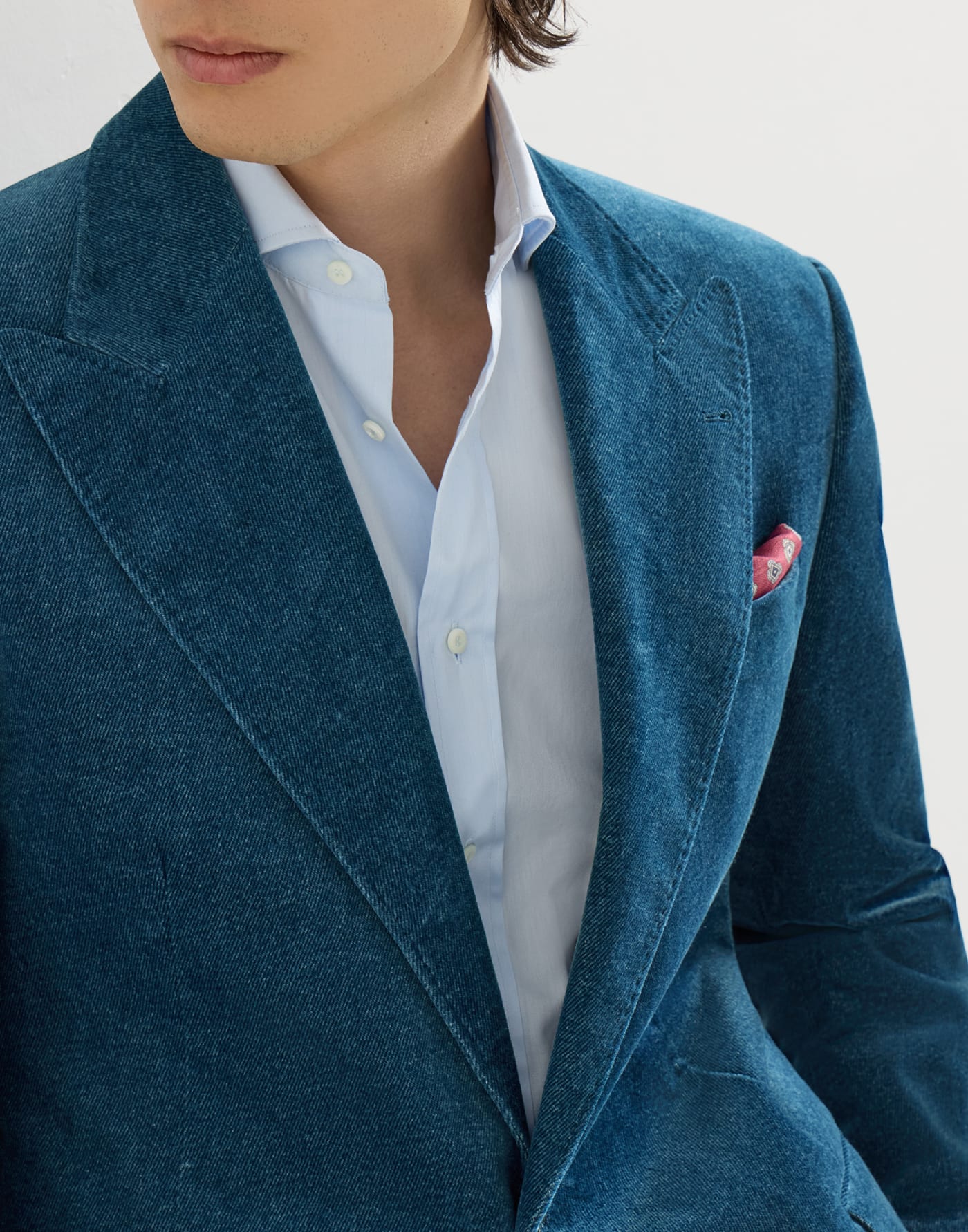 Veste en velours effet denim Denim Homme - Brunello Cucinelli