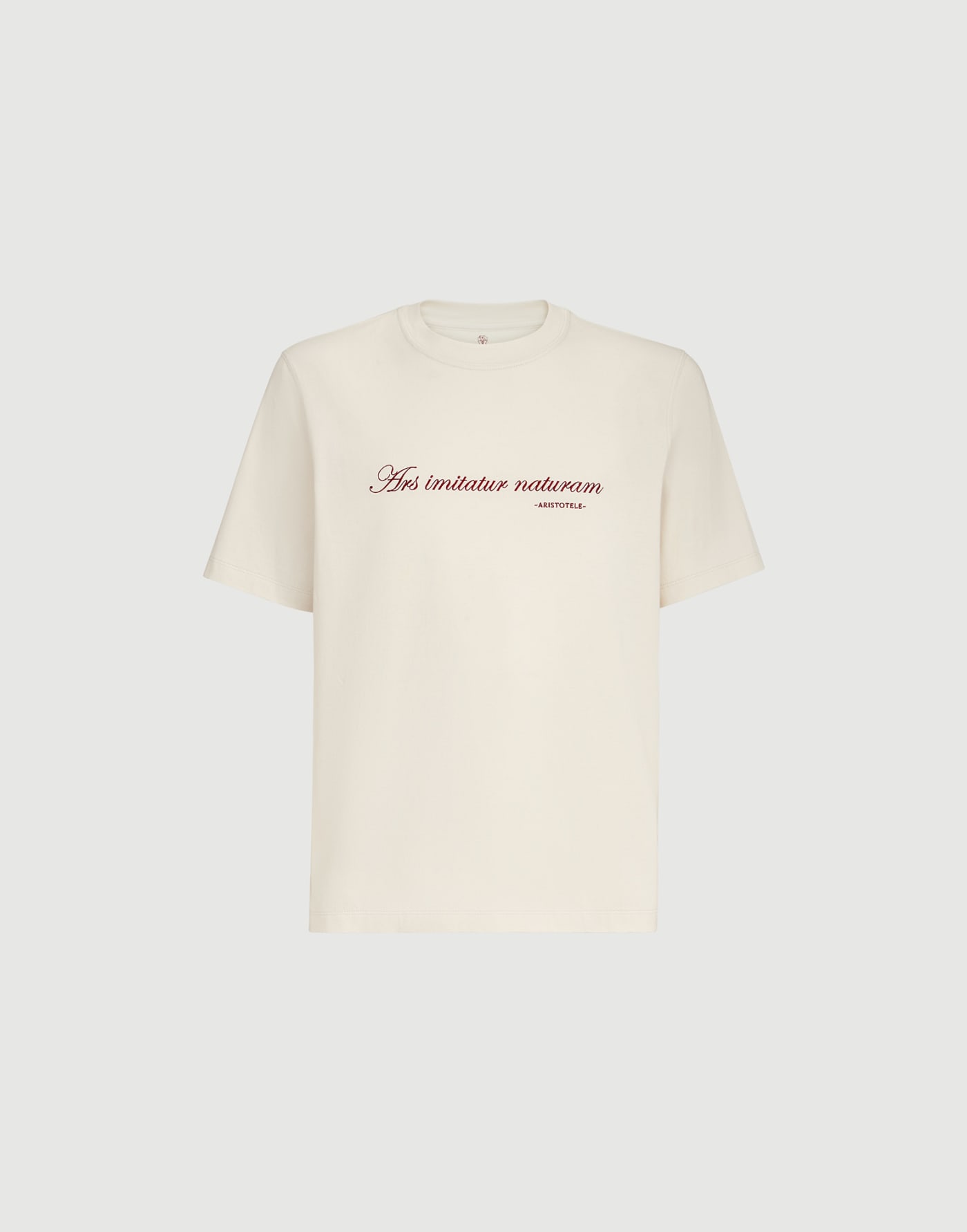 T-shirt avec broderie et imprimé Blanc Homme - Brunello Cucinelli