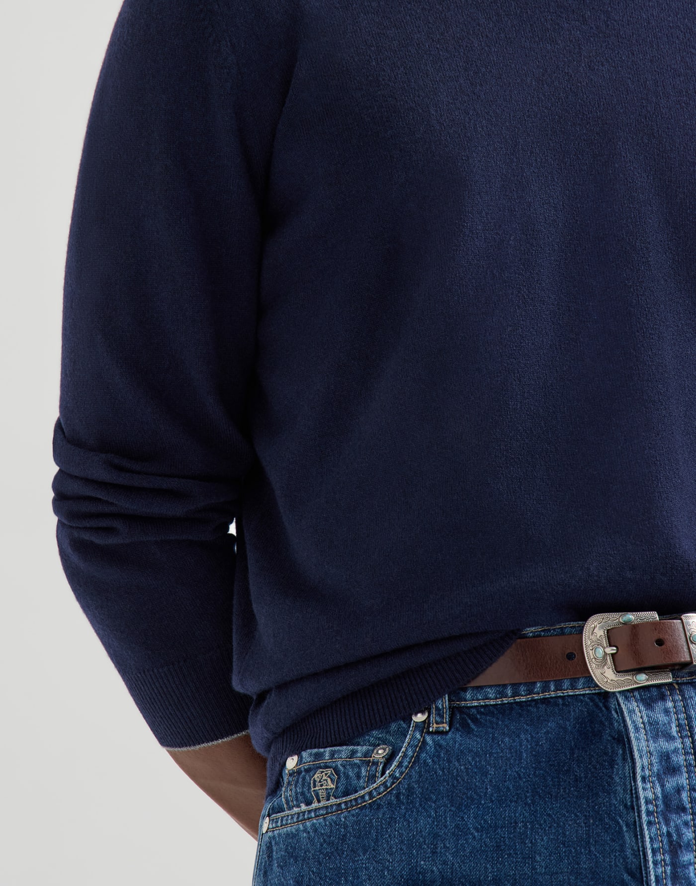 Cashmere sweater Navy Blue Man - Brunello Cucinelli