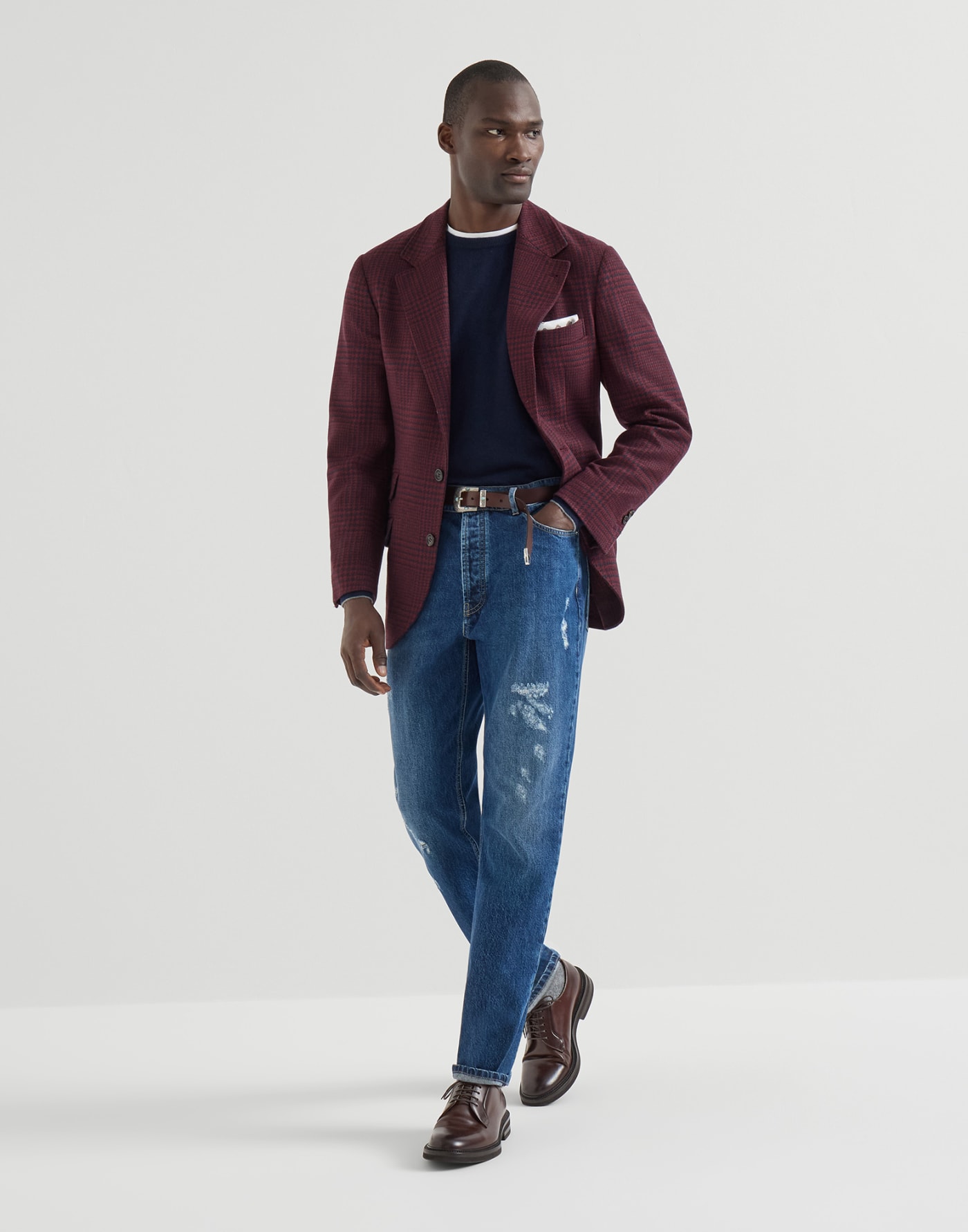 Cashmere sweater Navy Blue Man - Brunello Cucinelli