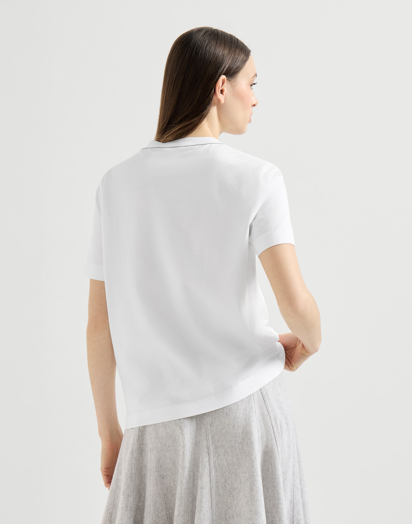 Cotton jersey T-shirt White Woman - Brunello Cucinelli