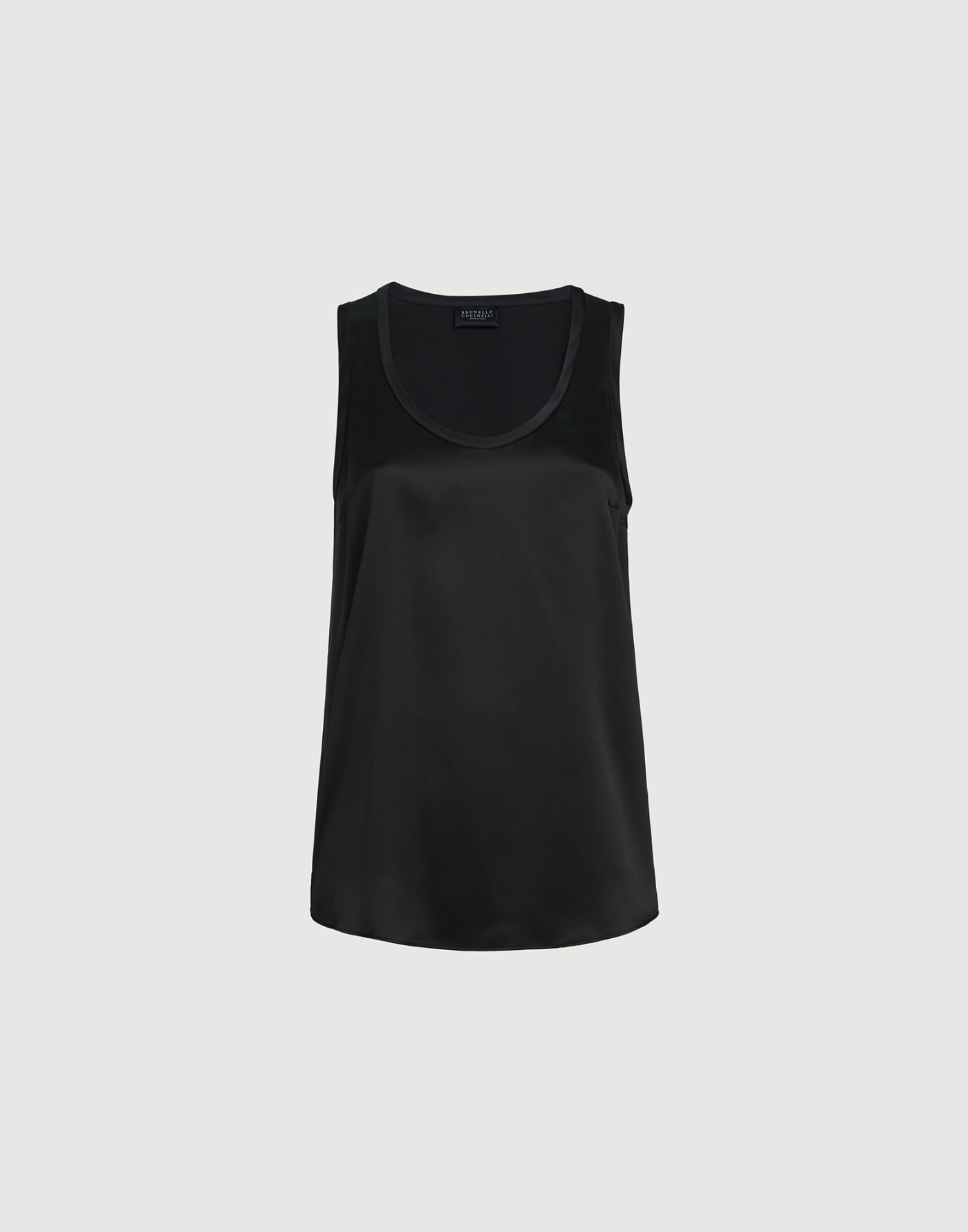 Stretch silk satin camisole Black Woman - Brunello Cucinelli