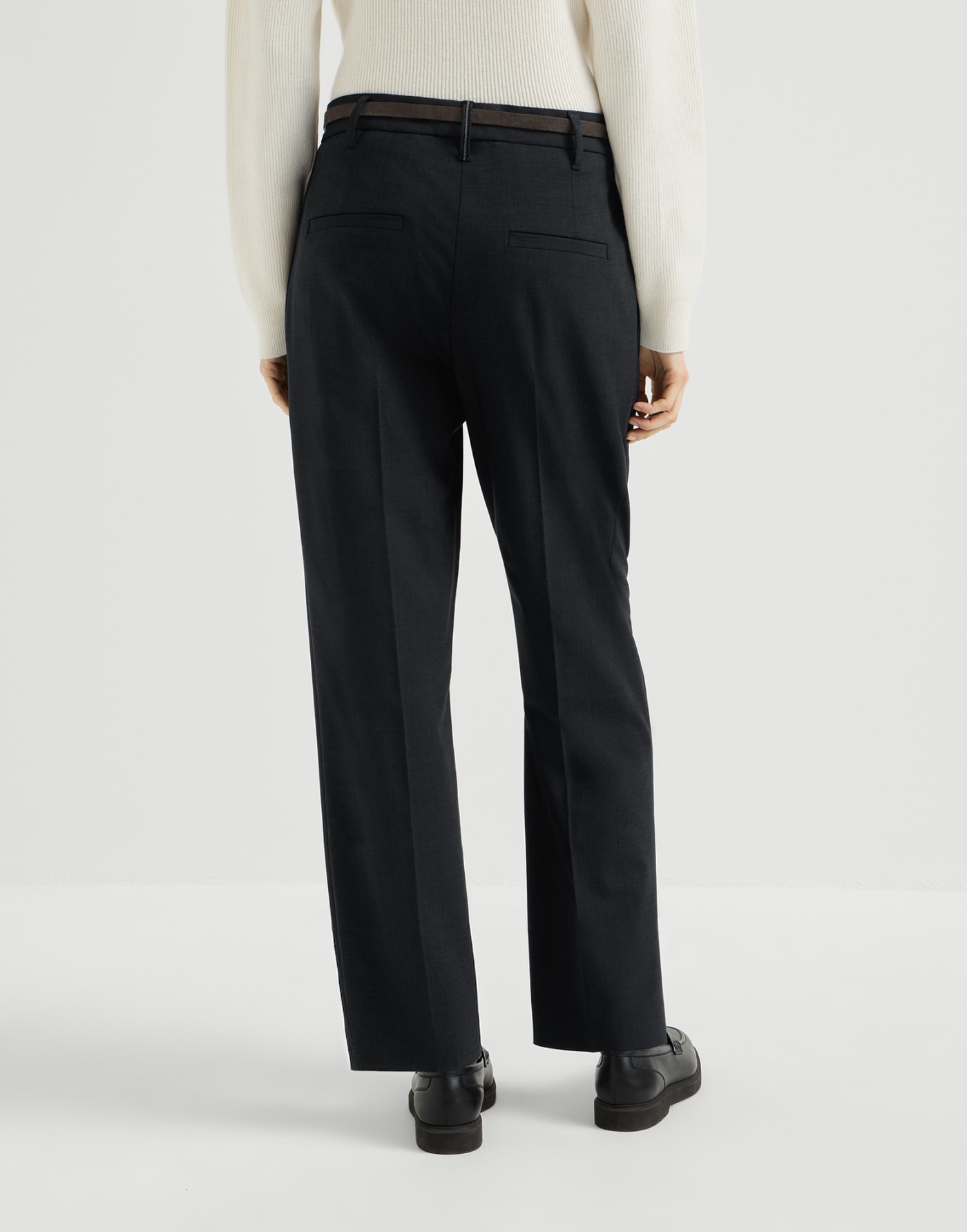 Slouchy trousers Lignite Grey Woman - Brunello Cucinelli