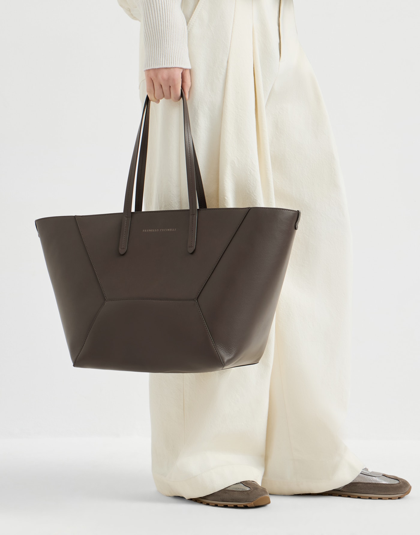 Calfskin BC Duo bag Rust Brown Woman - Brunello Cucinelli