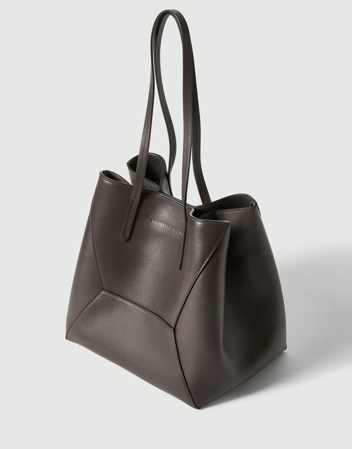 Calfskin BC Duo small  bag Rust Brown Woman - Brunello Cucinelli