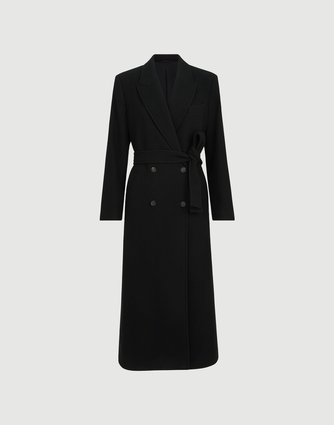 Cashmere coat with belt and monili Black Woman - Brunello Cucinelli