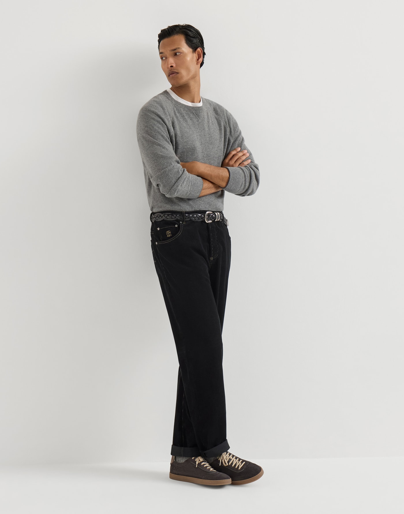Corduroy trousers Black Man - Brunello Cucinelli