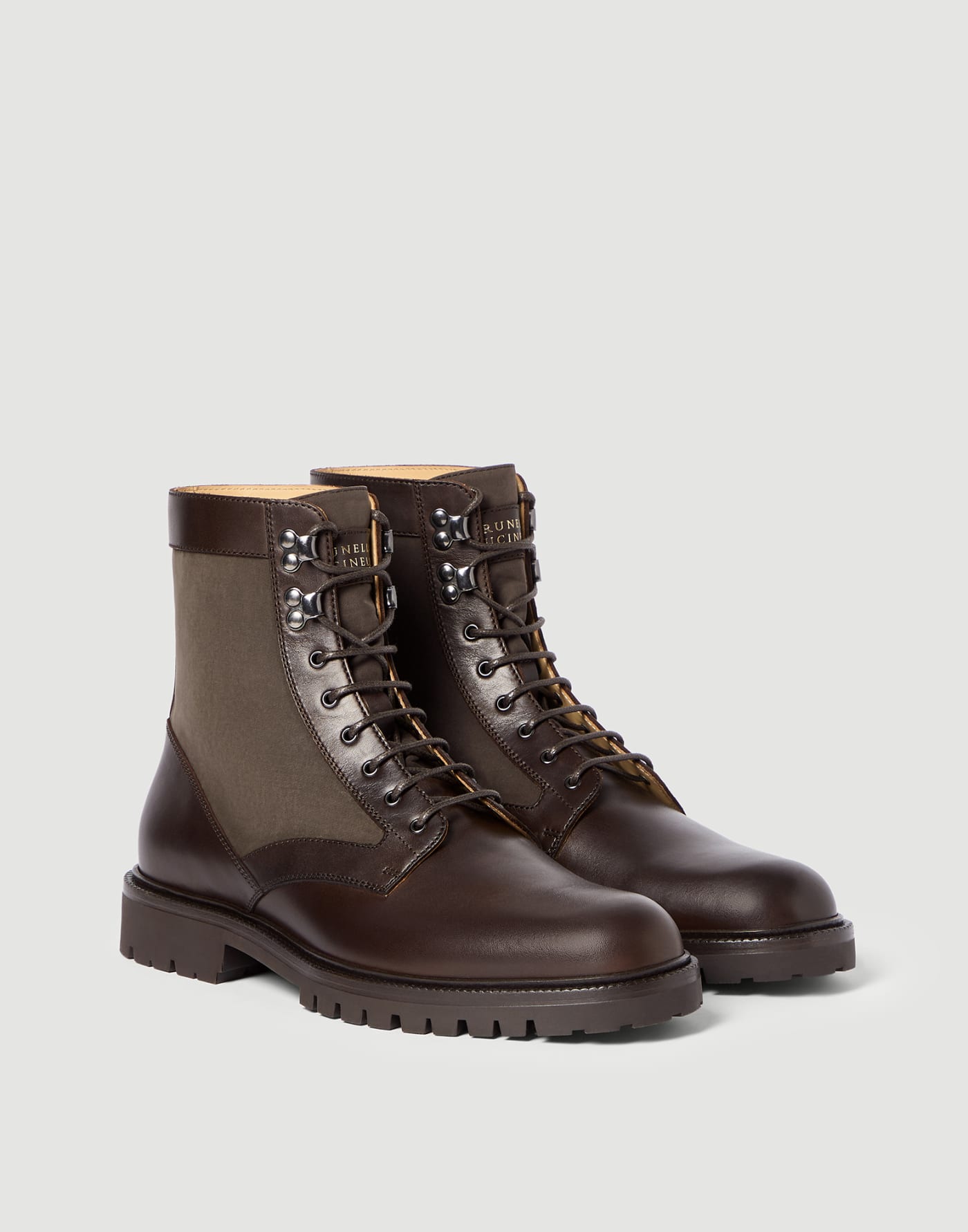 Boot in vitello e tessuto techno Caffé Uomo - Brunello Cucinelli