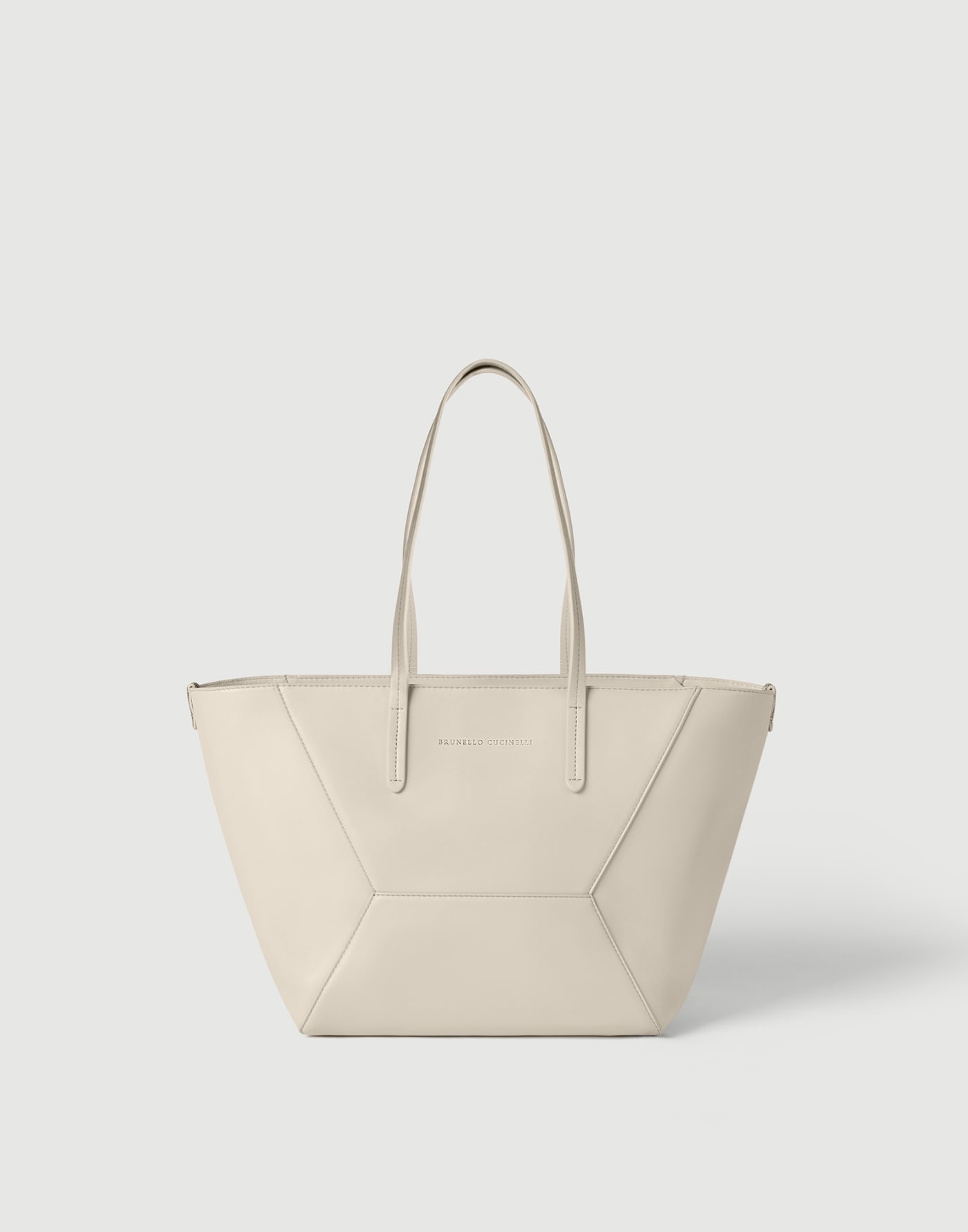Petit sac BC Duo en cuir de veau Ivoire Femme - Brunello Cucinelli