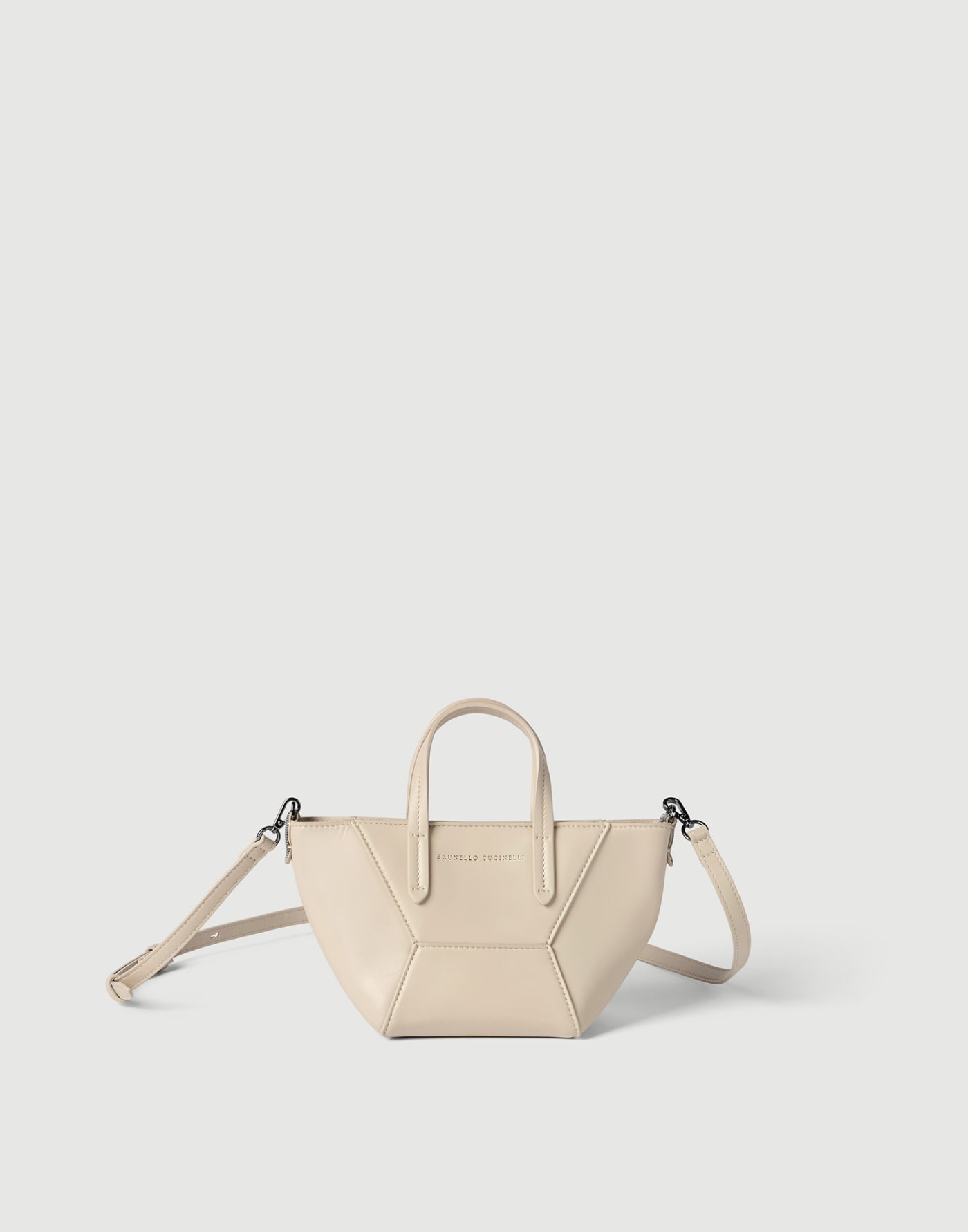 Calfskin BC Duo mini bag Ivory Woman - Brunello Cucinelli