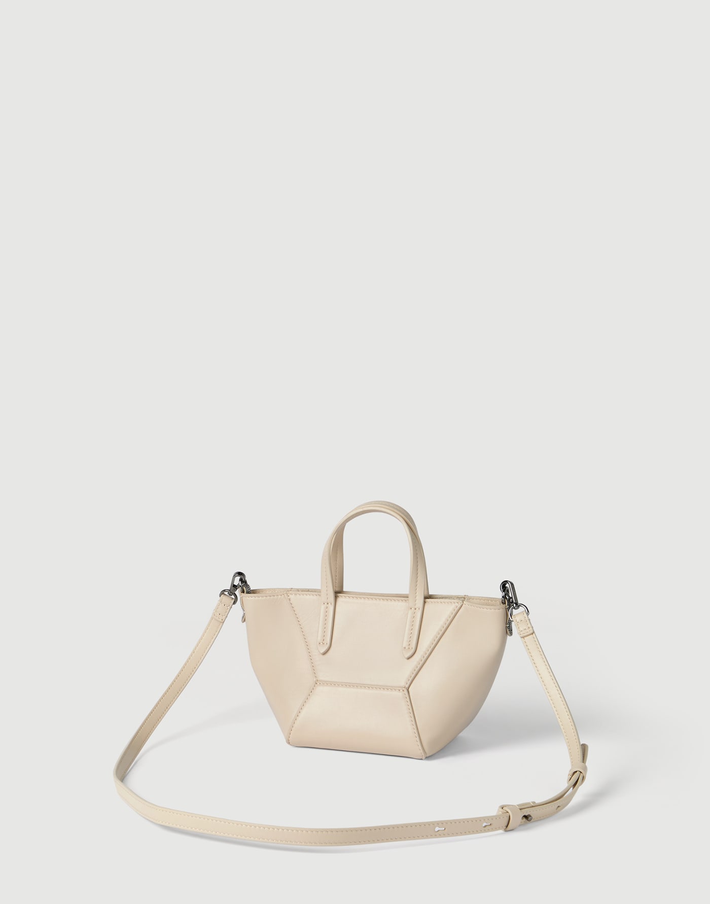 Calfskin BC Duo mini bag Ivory Woman - Brunello Cucinelli