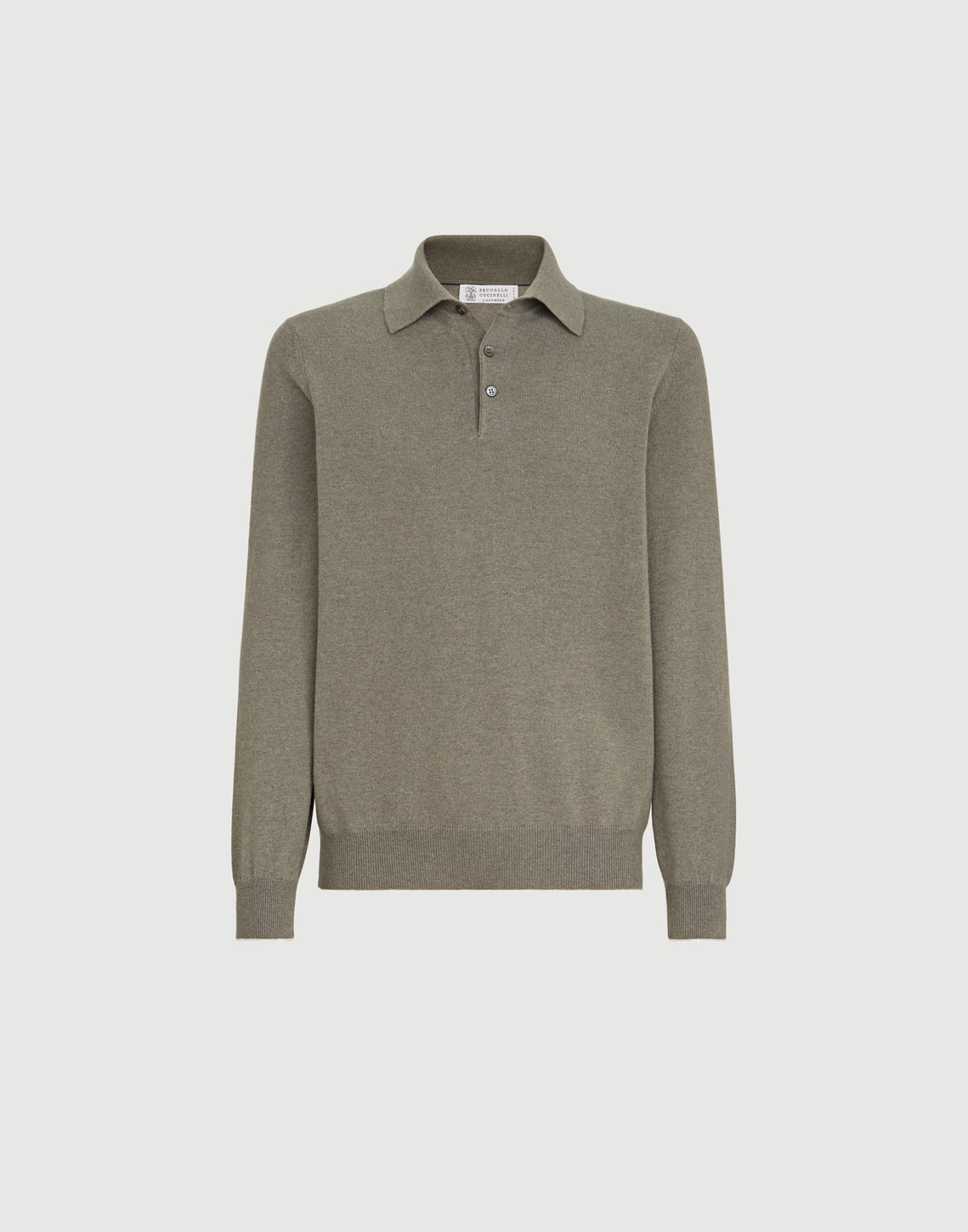 Cashmere knit polo shirt Military Man - Brunello Cucinelli