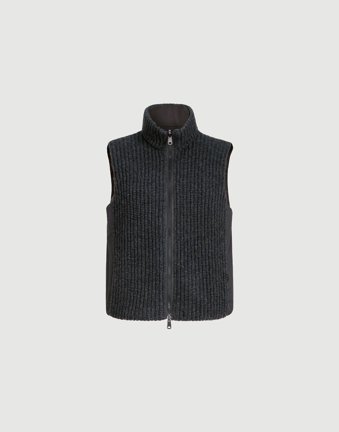 Cashmere Feather yarn reversible outerwear Lignite Grey Woman - Brunello Cucinelli