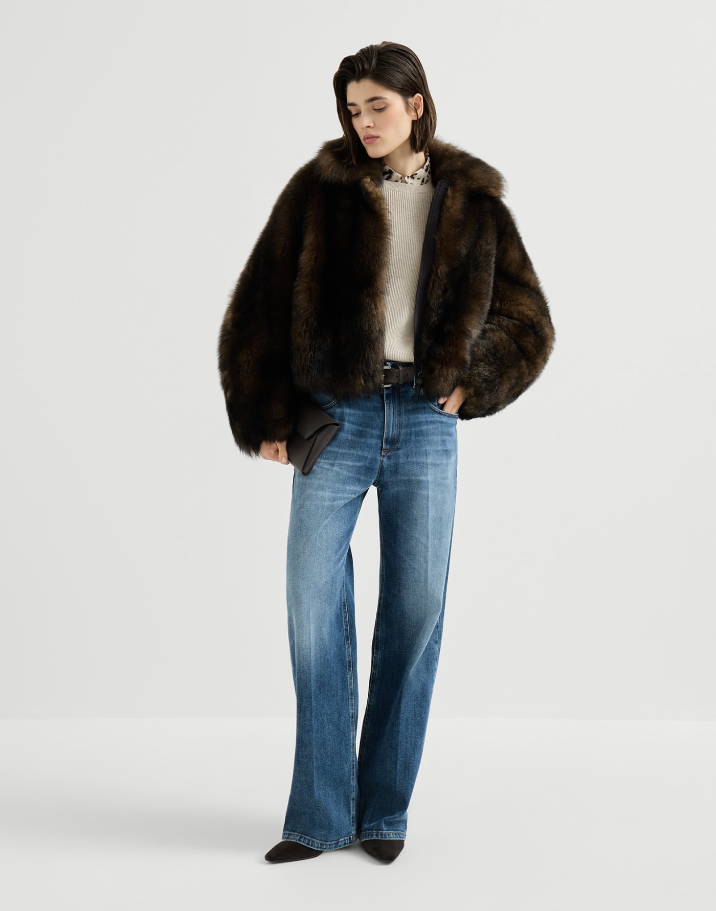 Contemporary Loose trousers Denim Woman - Brunello Cucinelli