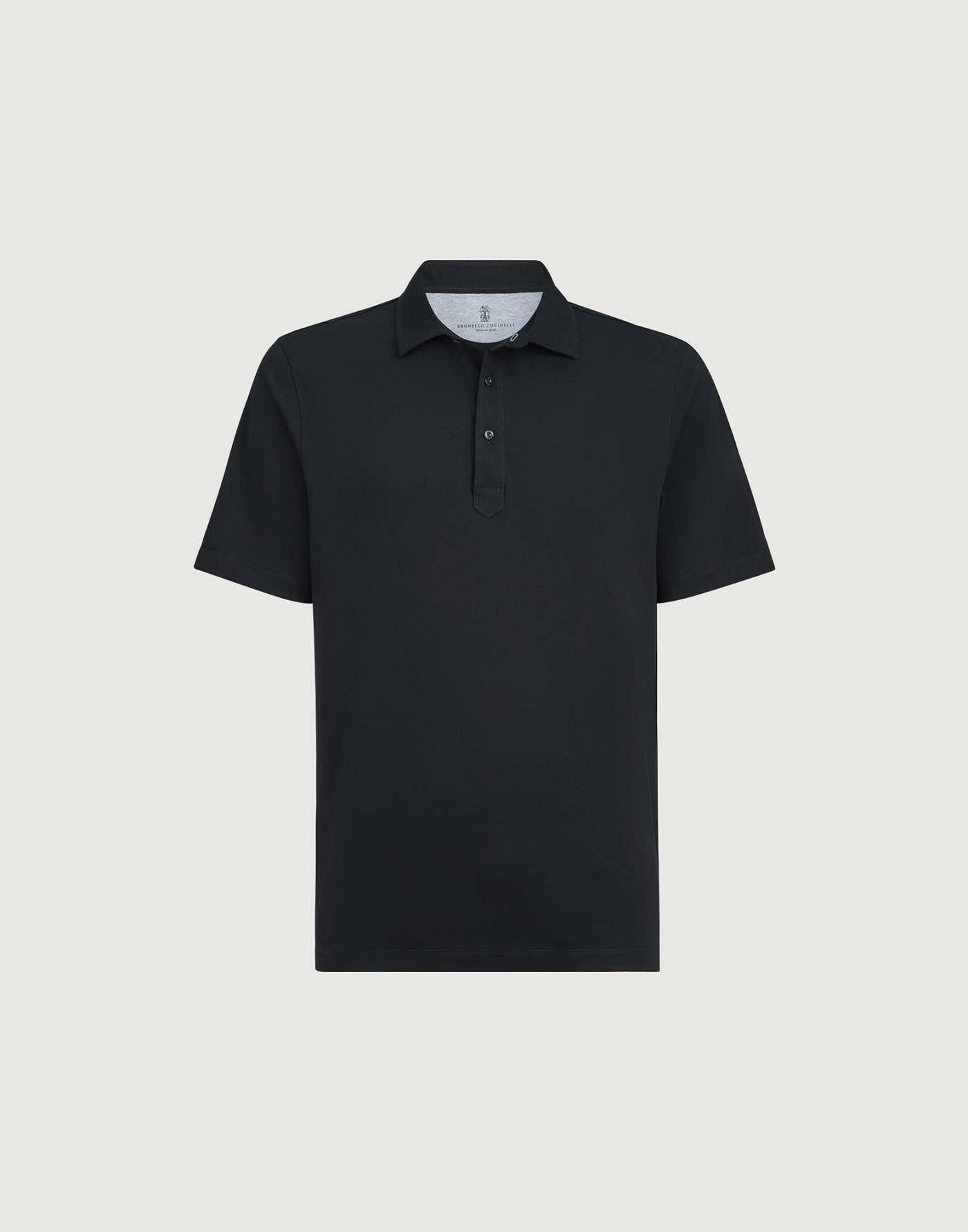 Jersey polo shirt Navy Blue Man - Brunello Cucinelli