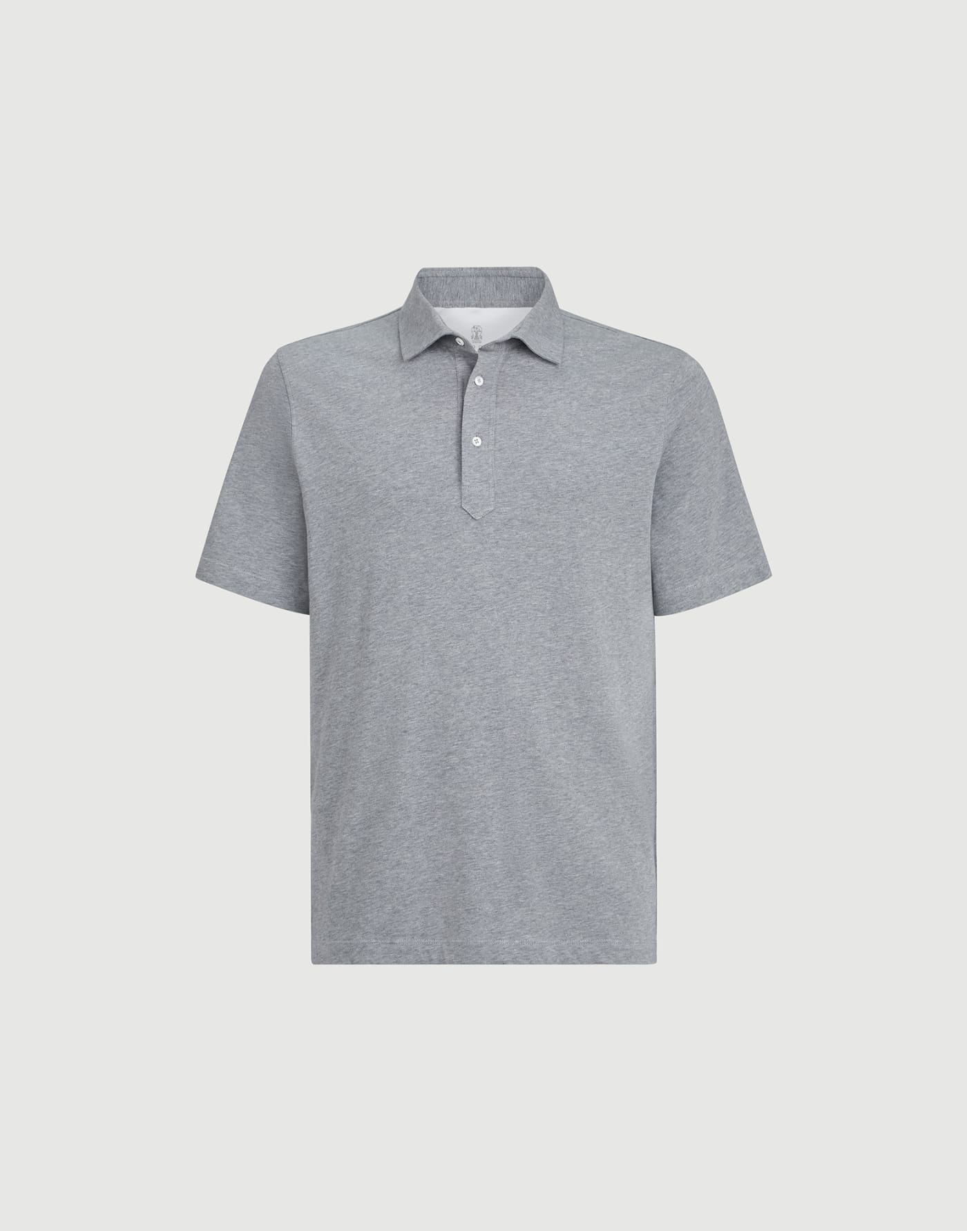 Jersey polo shirt Medium Grey Man - Brunello Cucinelli
