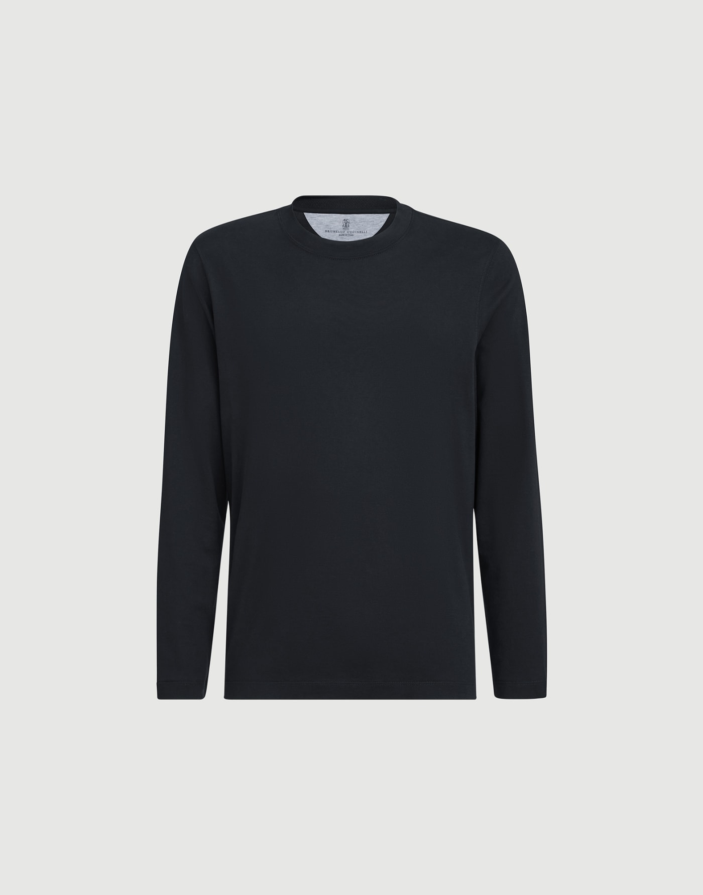 Crew-neck T-shirt Navy Blue Man - Brunello Cucinelli