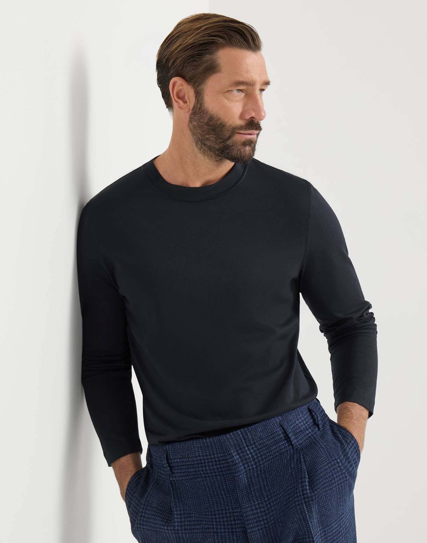 Crew-neck T-shirt Navy Blue Man - Brunello Cucinelli