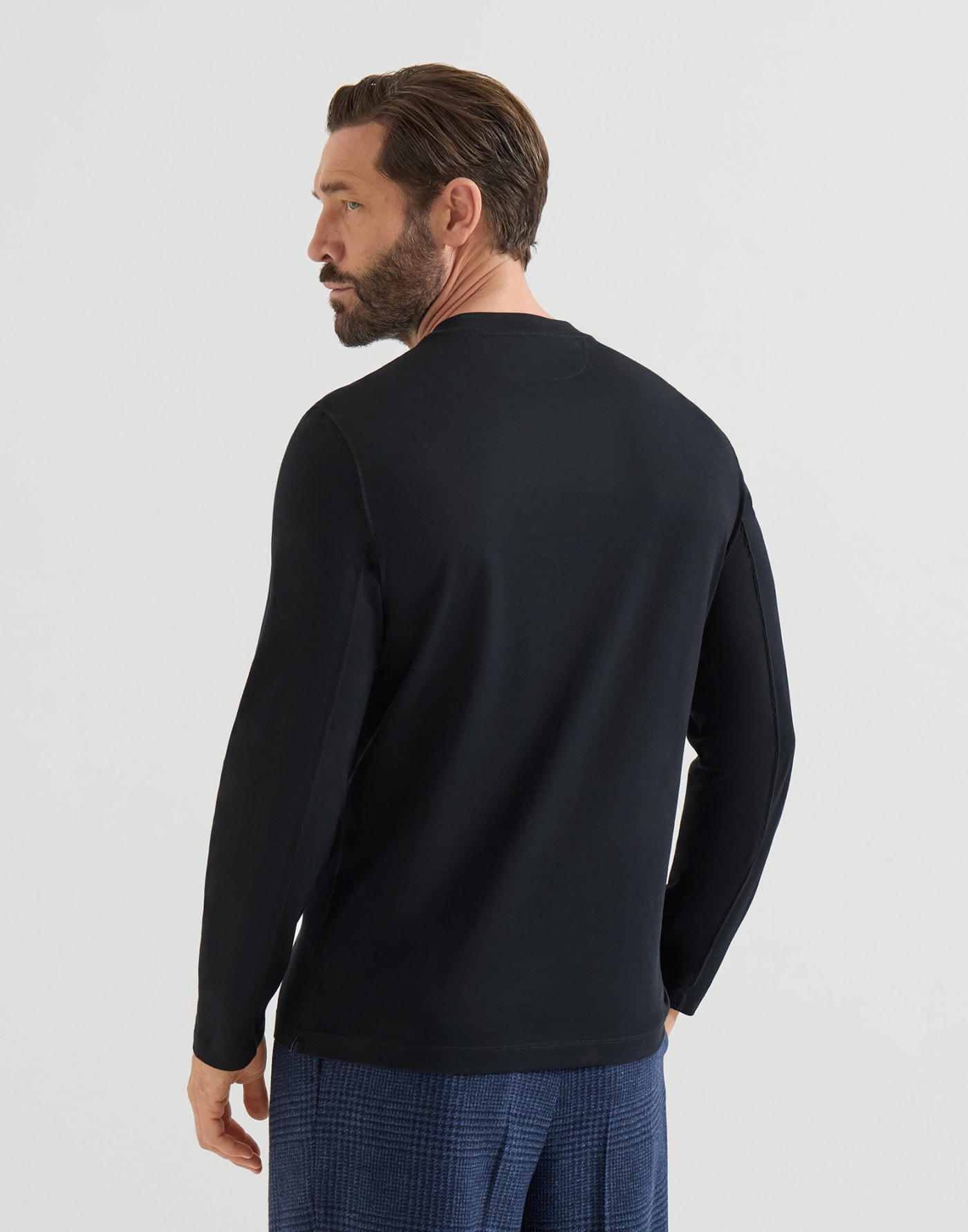 Crew-neck T-shirt Navy Blue Man - Brunello Cucinelli